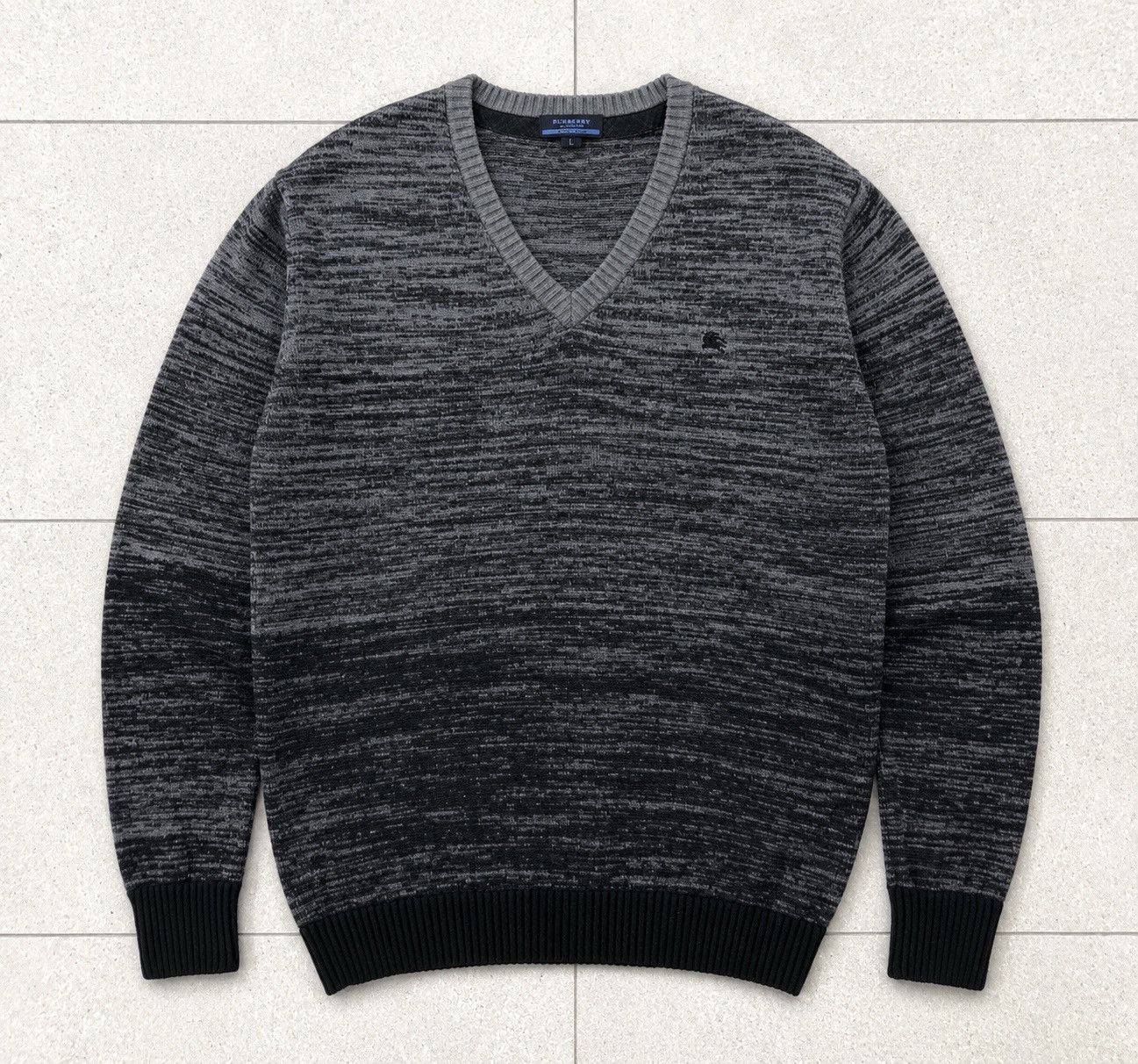 Burberry Burberry London Blue Label Wool Striped Sweatshirt Size US M / EU 48-50 / 2 - 1 Thumbnail