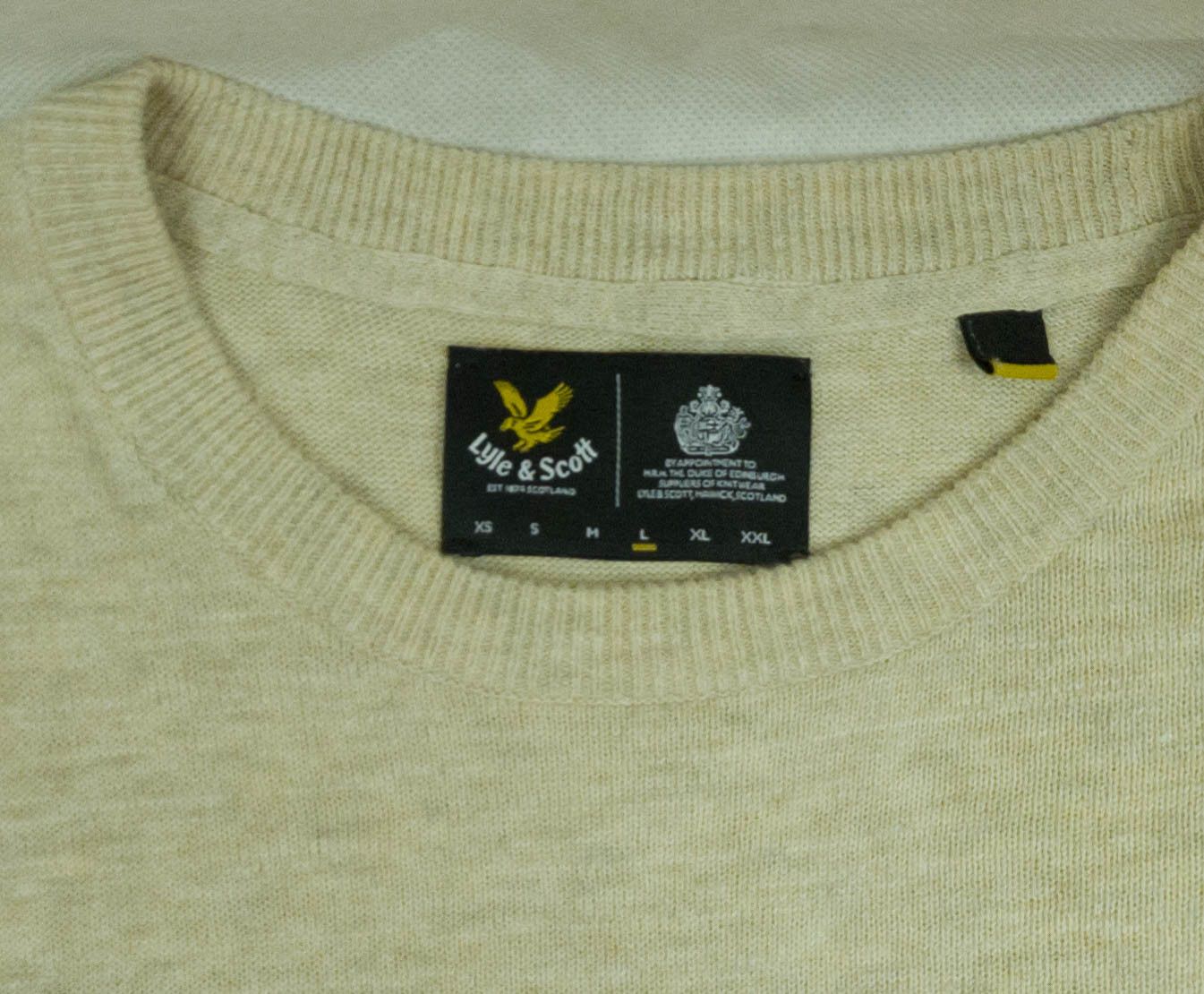 Lyle & Scott Lyle Scott mens jumper linen size L vgc Size US L / EU 52-54 / 3 - 5 Thumbnail