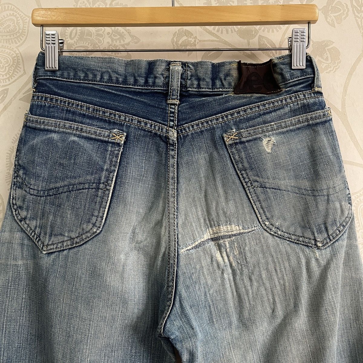 Japanese Brand × Lee × Vintage Vintage 1980s Redline Selvedge Lee Distressed Denim Size 28" / US 6 / IT 42 - 21 Thumbnail