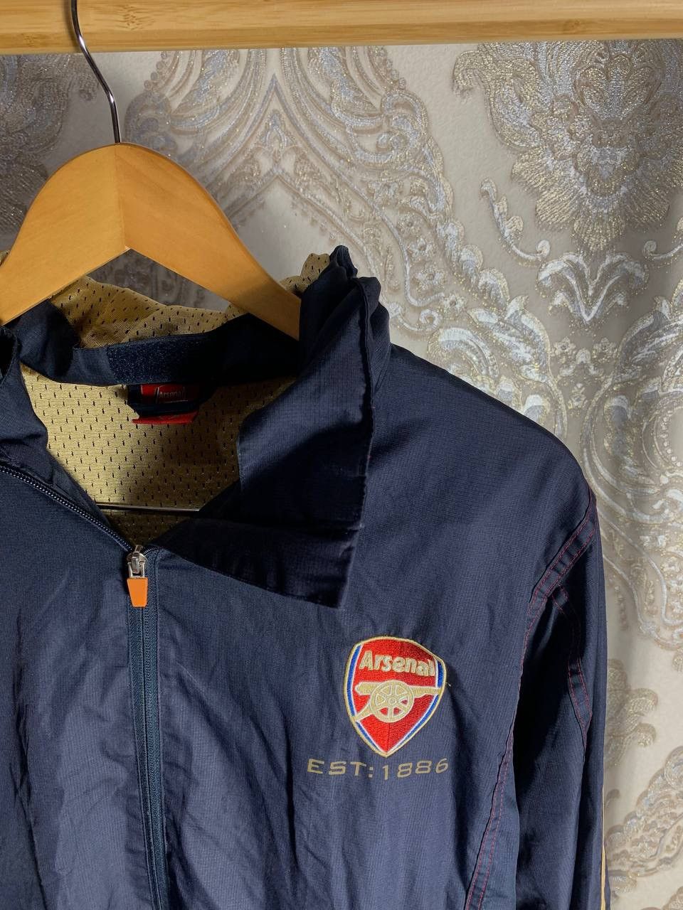 Vintage VERY RARE FC ARSENAL LONDON ENGLAND SOCCER LIGHT JACKET 90s Size US XL / EU 56 / 4 - 3 Thumbnail