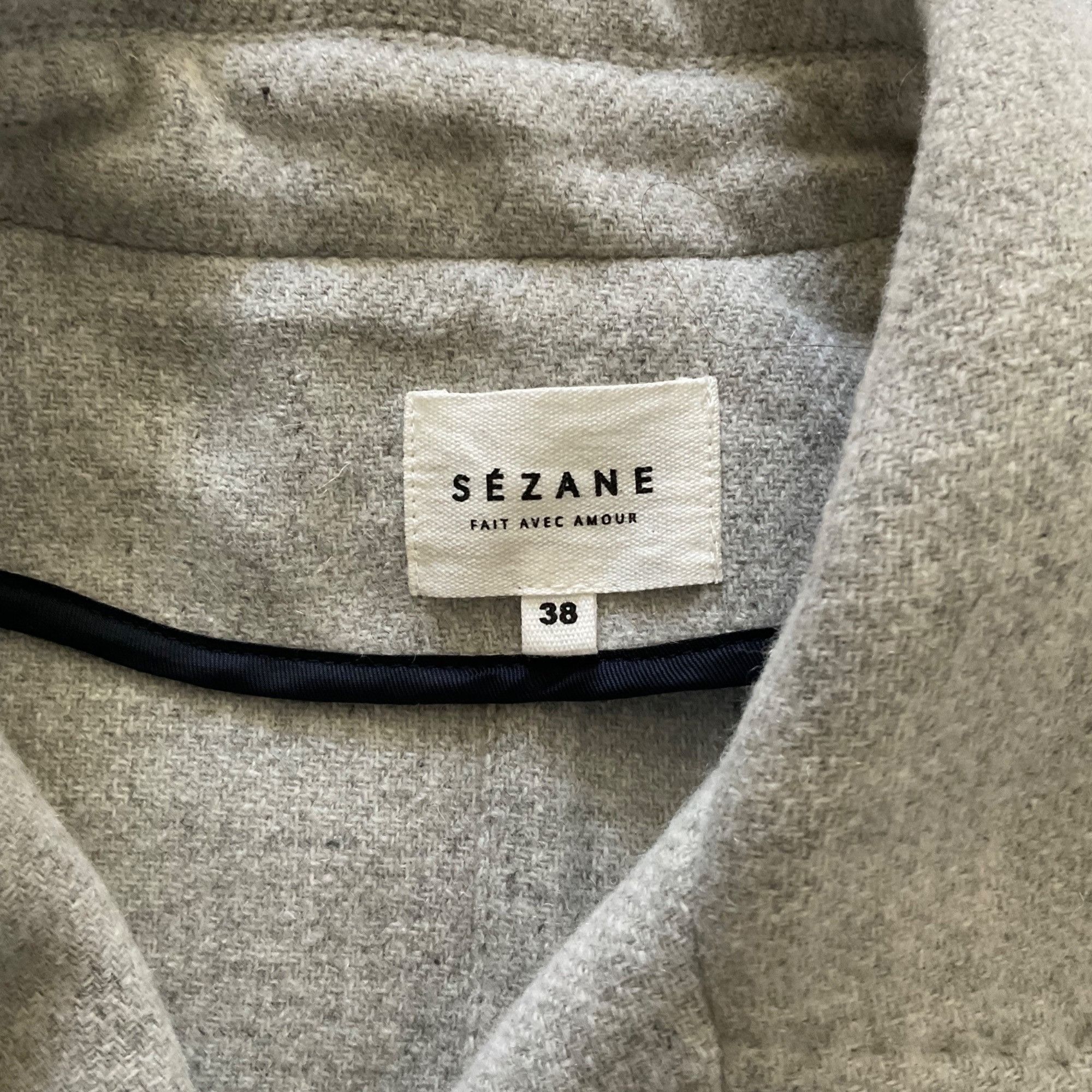Sezane Sezane Jim wool grey long coat SZ38 US 6 OVERSIZE bust 42 Size M / US 6-8 / IT 42-44 - 5 Thumbnail