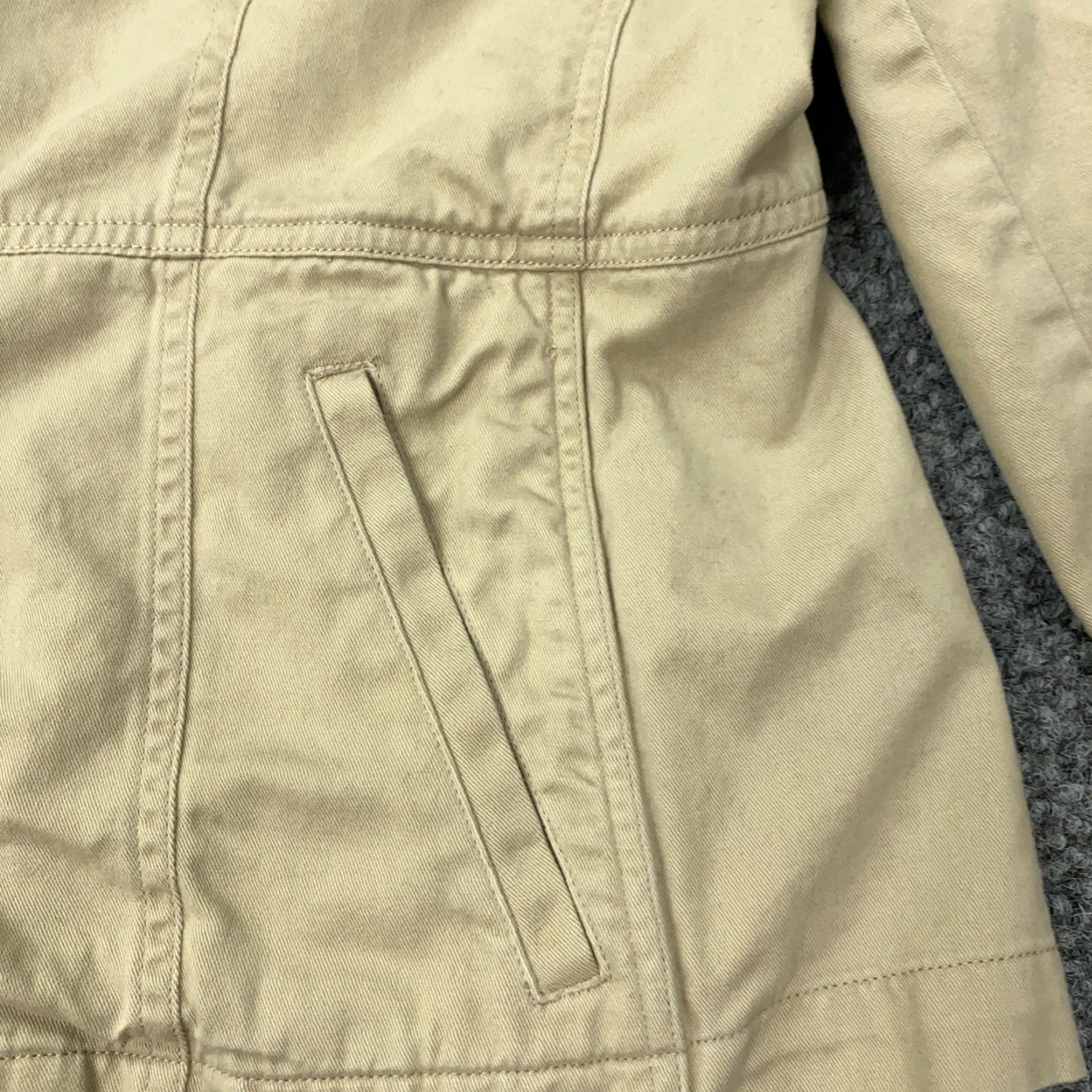 Ralph Lauren VINTAGE Ralph Lauren Lauren Naval Supply Company Jacket Womens Large Beige Moto Twill Cotton Biker 90s Classic Size L / US 10 / IT 46 - 5 Thumbnail