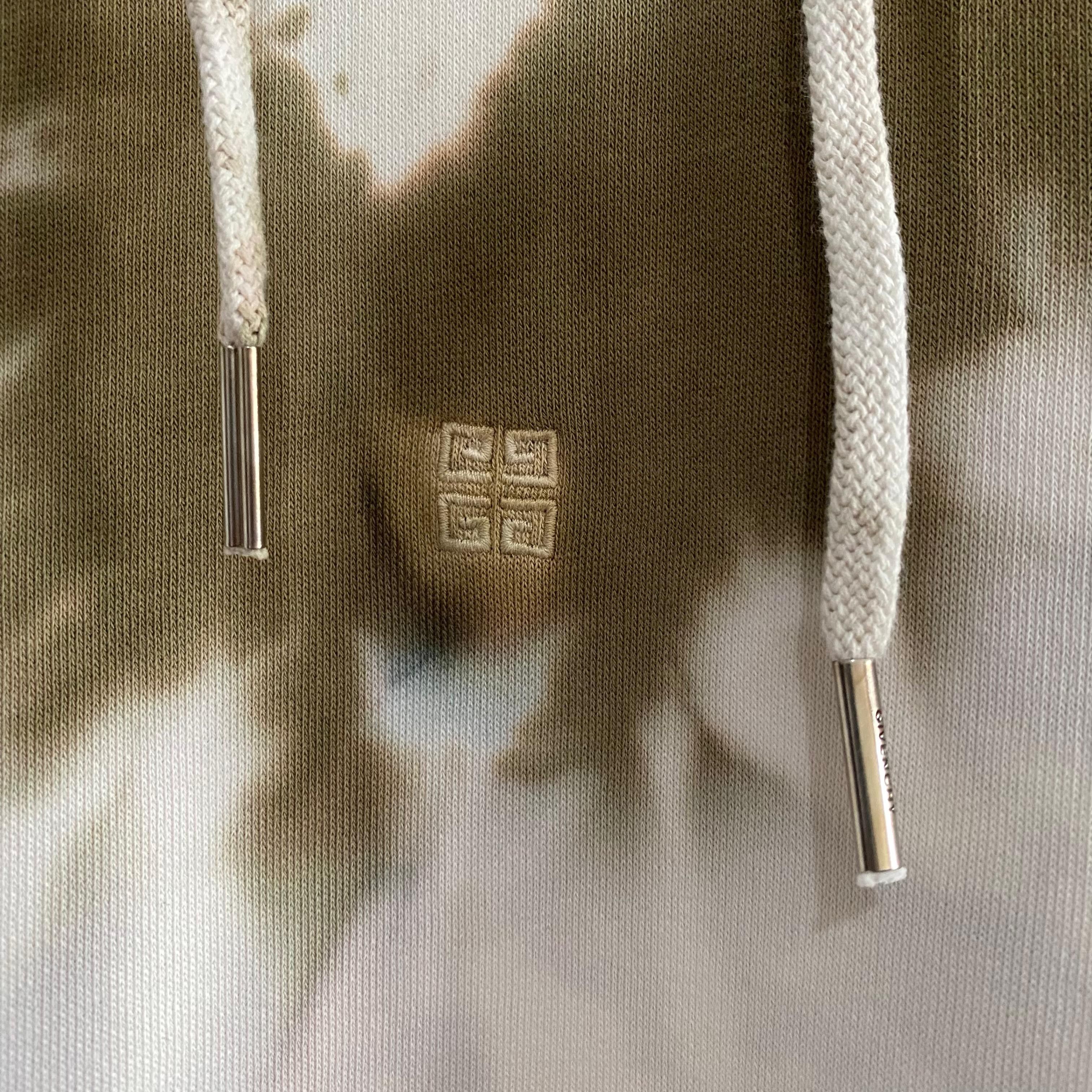 Givenchy Green Tie Dye Heart Logo Oversized Buttoned Hoodie Size M / US 6-8 / IT 42-44 - 7 Thumbnail