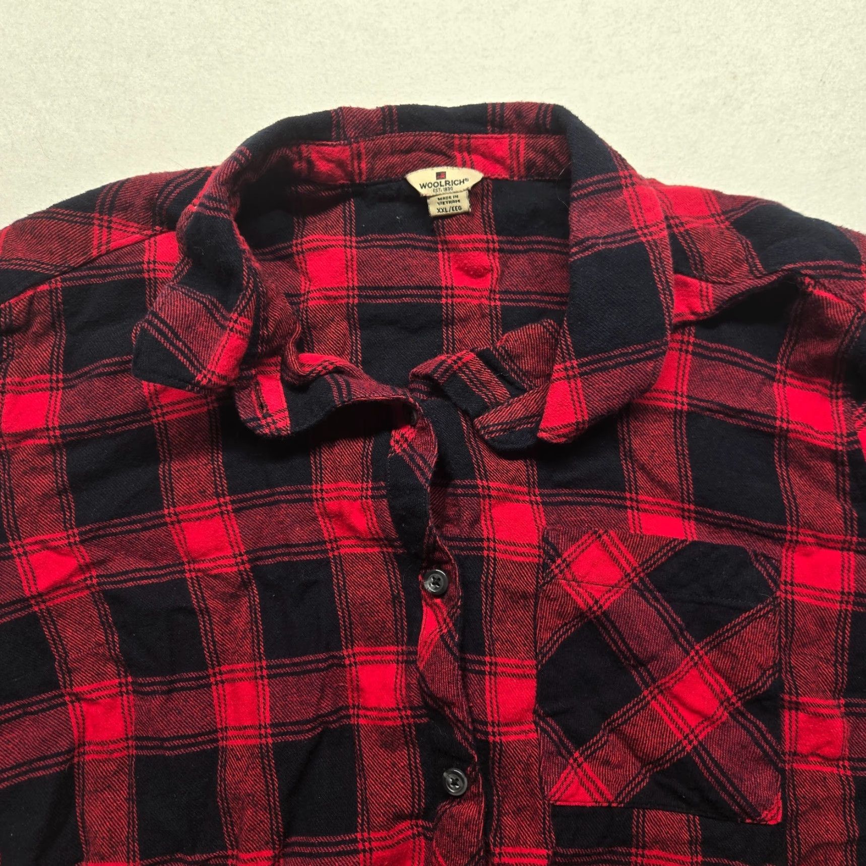 Vintage VINTAGE Woolrich Shirt Plaid Button-Up 2XL Women Red Black Buffalo Check Casual Everyday 90s Womens Size XXL / US 16-18 / IT 52-54 - 2 Thumbnail
