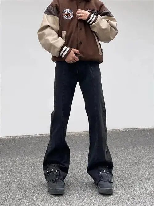 VIBE Casual Loose Denim Trousers Size US 32 / EU 48 - 1 Thumbnail