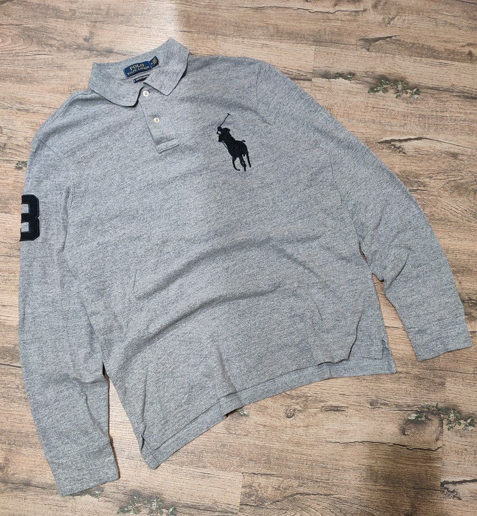 Polo Ralph Lauren Polo Ralph Lauren Anthracite long sleeve polo shirt M size Size US M / EU 48-50 / 2 - 1 Thumbnail