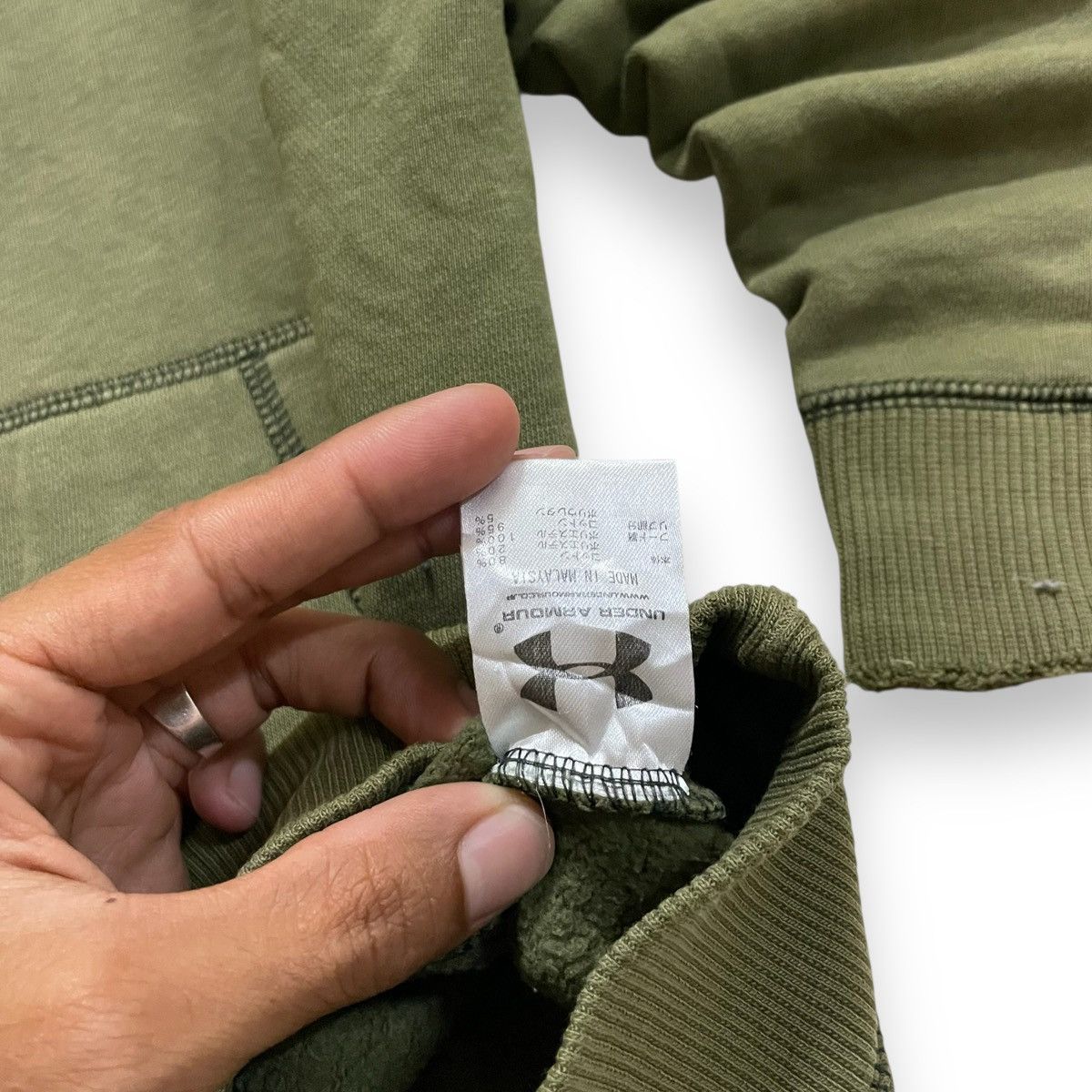 Under Armour Army Green Pullover Under Armor Hoodie Zipper Size US L / EU 52-54 / 3 - 9 Thumbnail