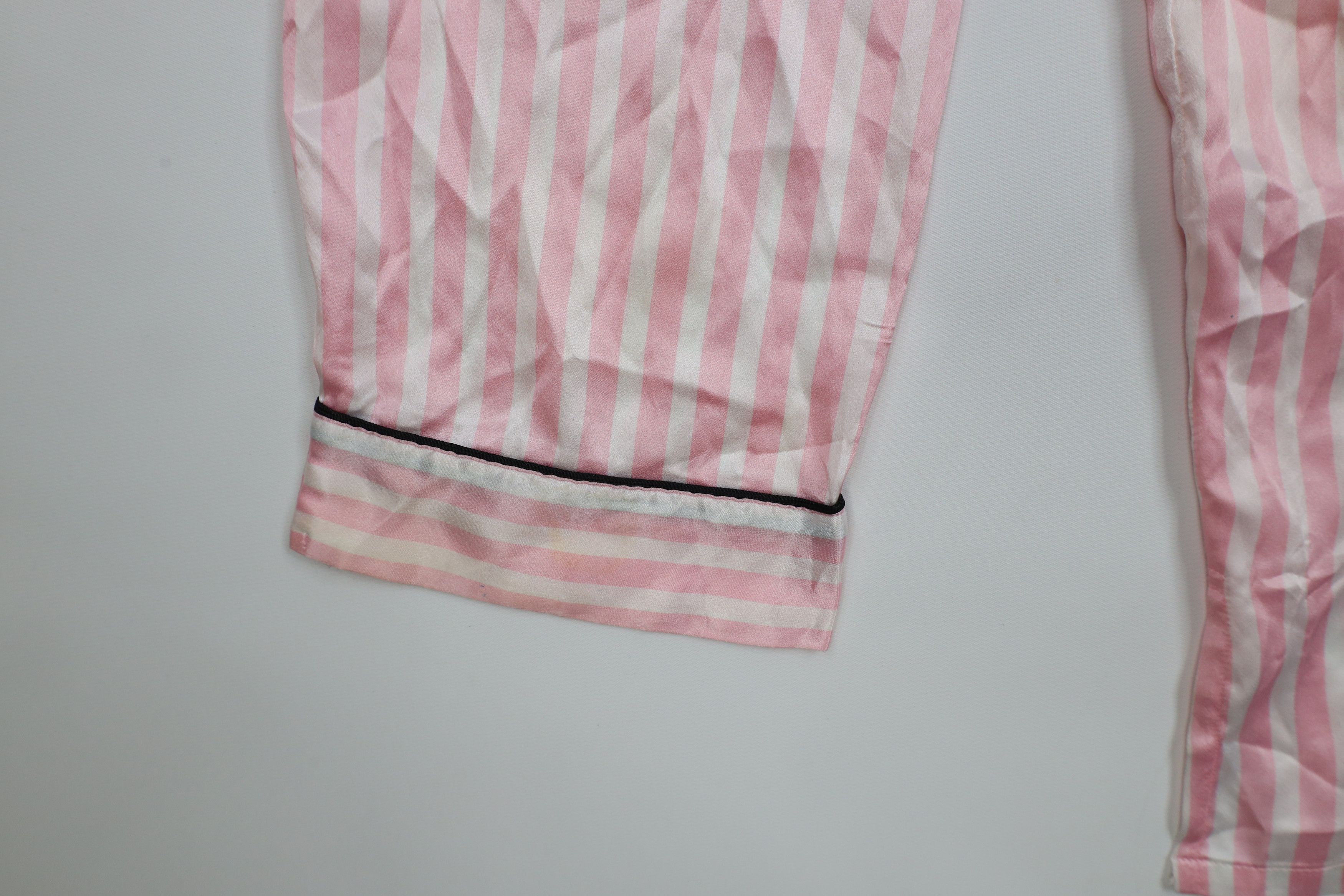 Victoria's Secret × Vintage Vintage Victoria's Secret Silky Polyester Striped Pajamas Size L / US 10 / IT 46 - 8 Thumbnail