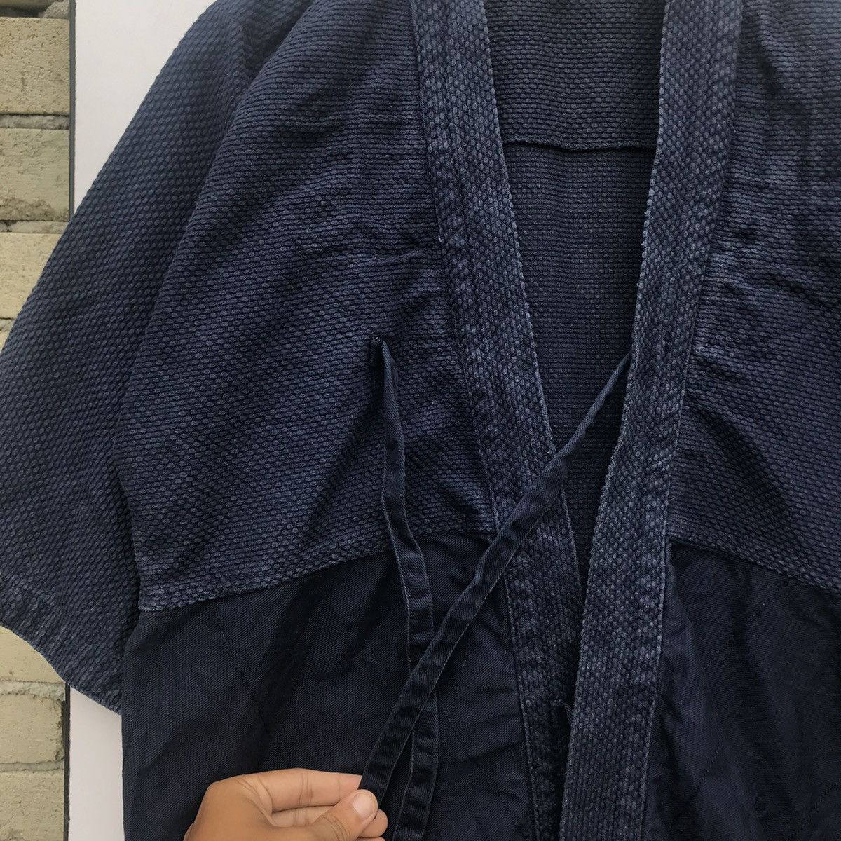 Vintage Vintage Kimono Blue Indigo Sashiko Style Size US L / EU 52-54 / 3 - 8 Thumbnail