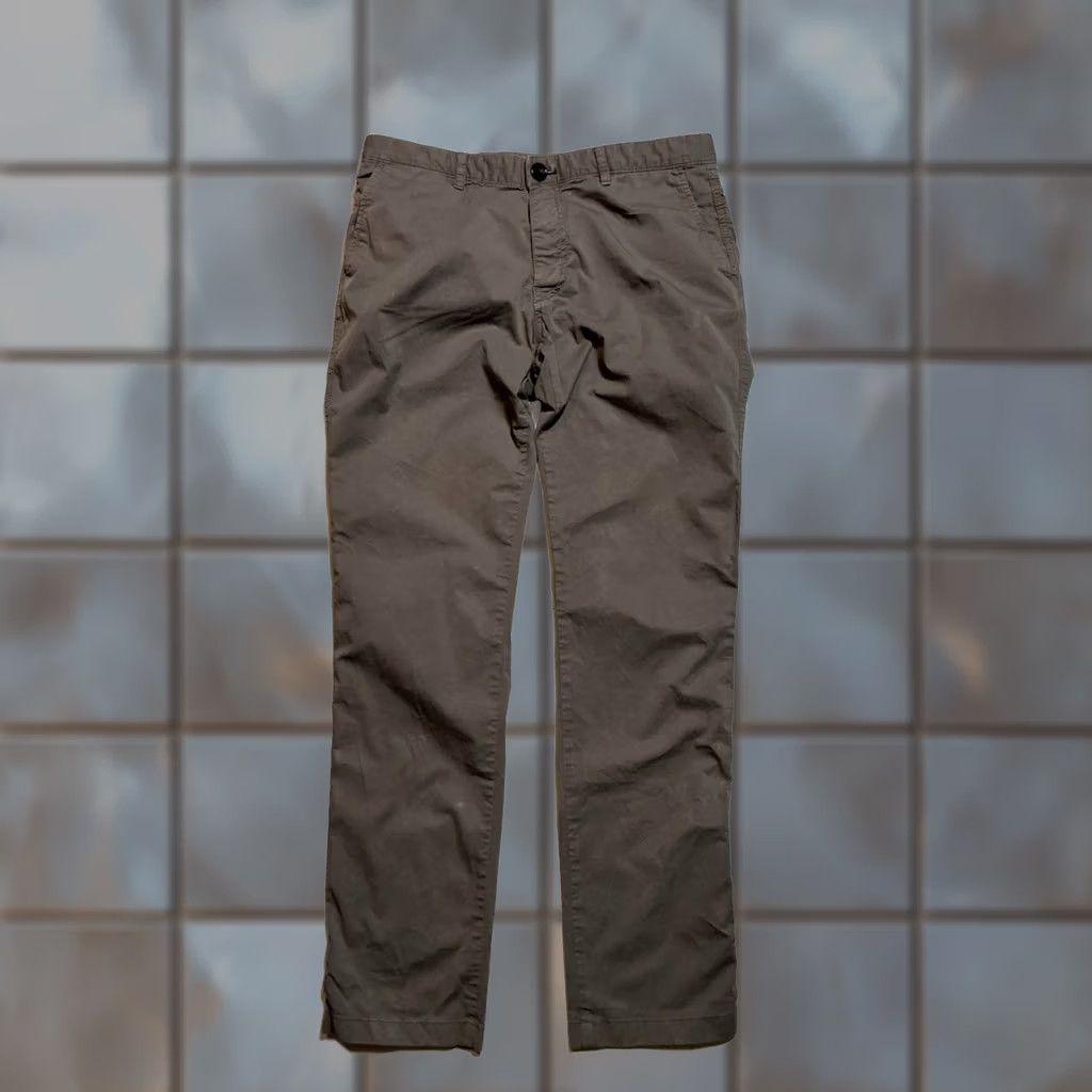 Paul Smith Paul Smith Chino Pants Mens Flat Front Organic Cotton Twill Gray 32 Regular Classic Casual Size US 32 / EU 48 - 1 Thumbnail