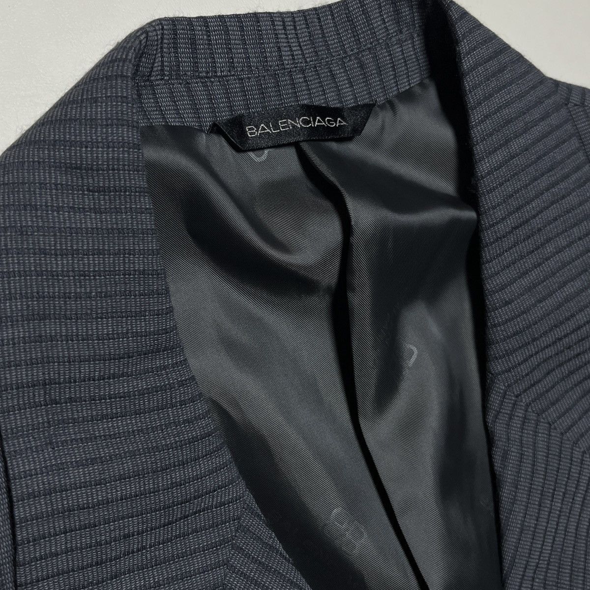 Balenciaga Balenciaga Pinstripe Wool Blazer Size 50L - 4 Thumbnail