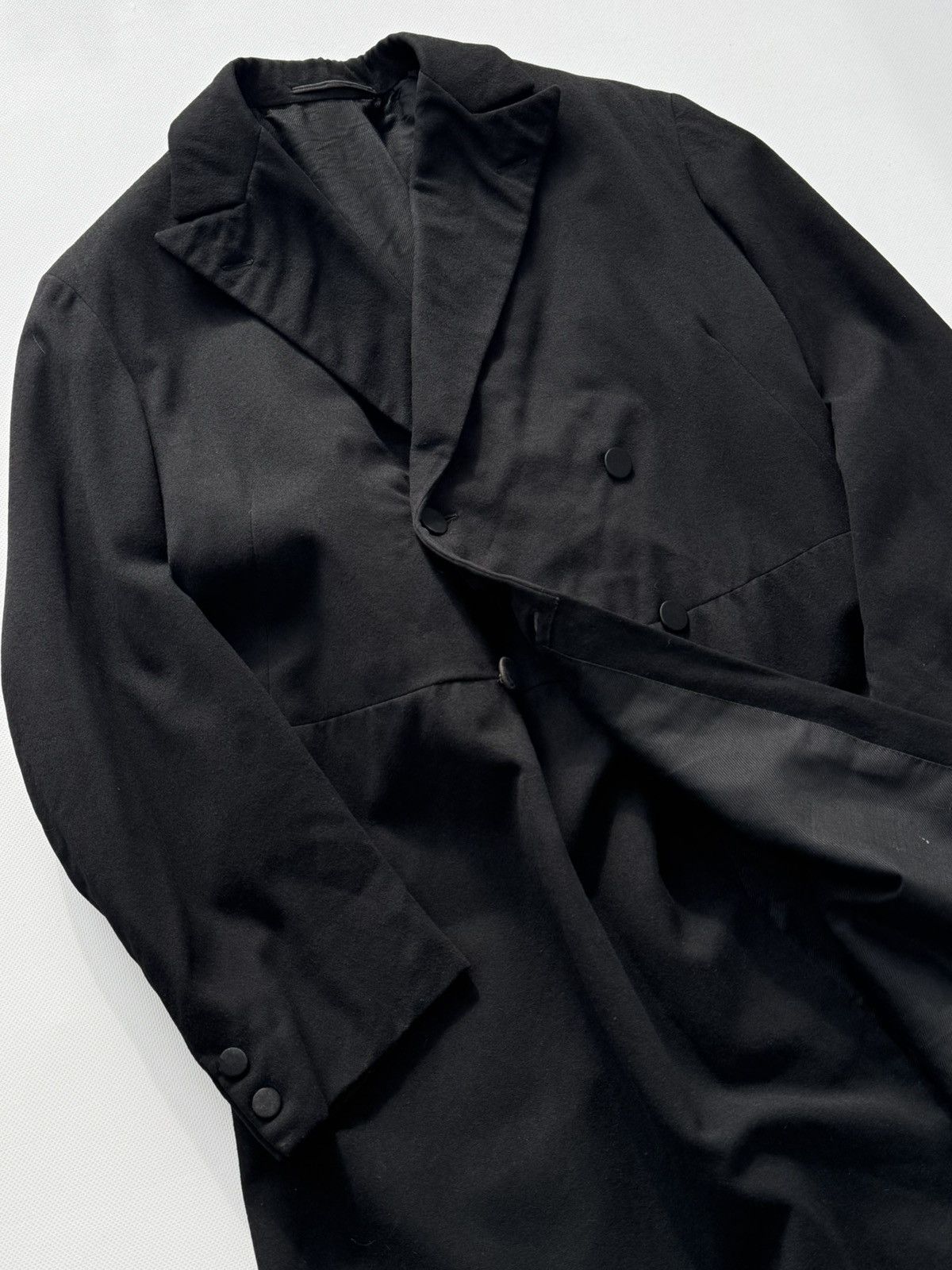 Vintage 1930s European Black Wool Frock Coat Size US M / EU 48-50 / 2 - 8 Thumbnail