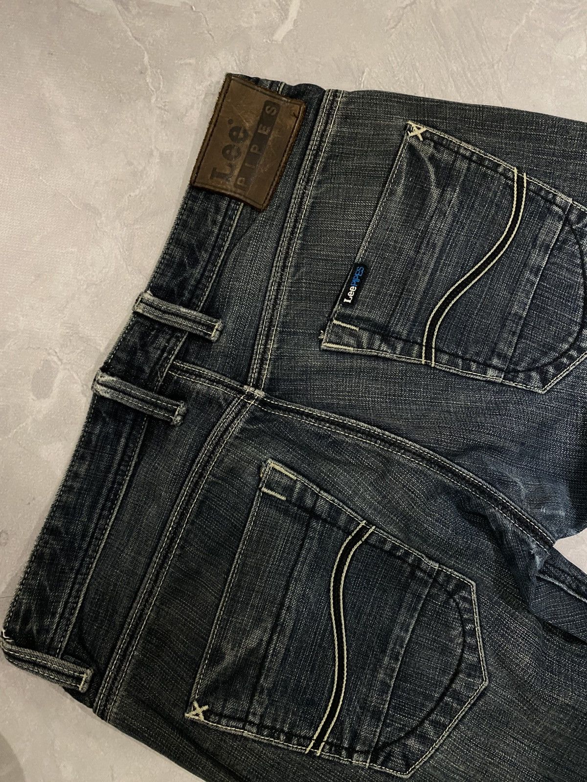 Lee Lee Raw Grunge Destroyed Washed Jean / Drip Slim Y2K Size US 28 / EU 44 - 7 Thumbnail