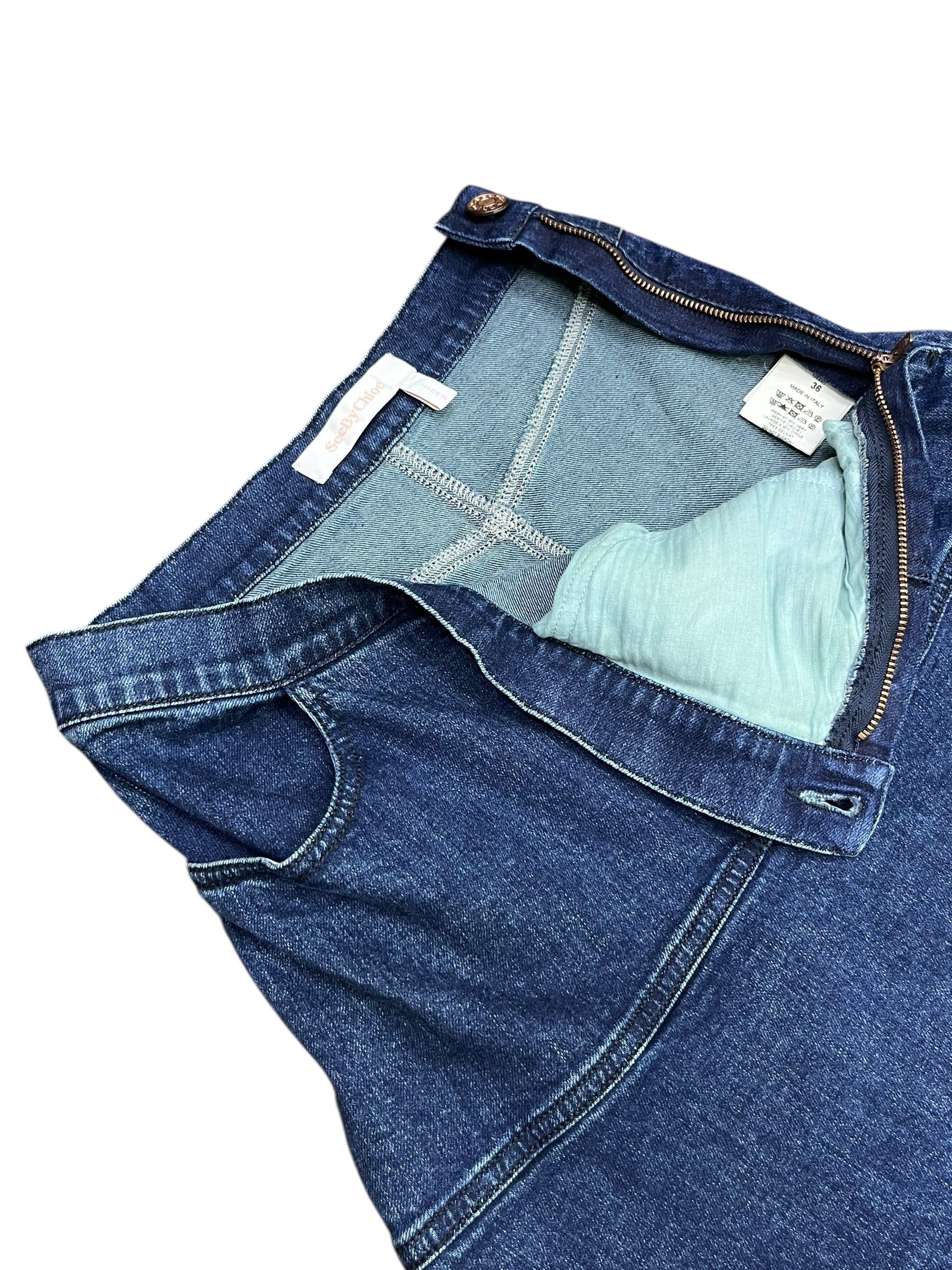See by Chloe See By Chloé Vintage Italy Stretch Denim Flare Skirt 25" Size 25" / US 0 / IT 36 - 5 Thumbnail