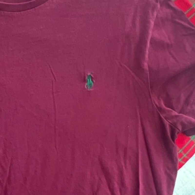 Polo Ralph Lauren POLO Ralph Lauren Burgundy Short Sleeve T-shirt Large Size US L / EU 52-54 / 3 - 6 Thumbnail