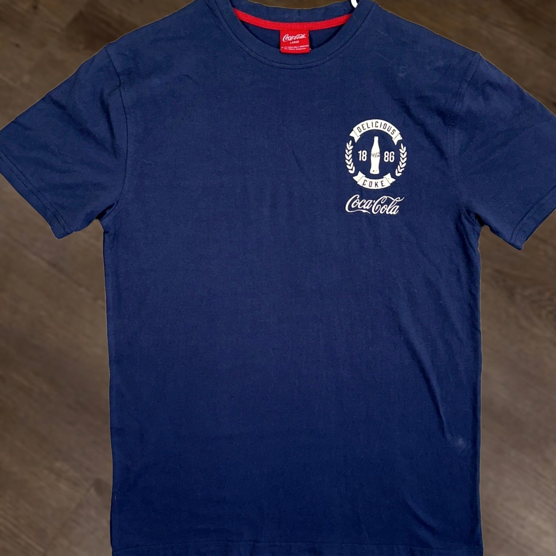 Vintage VINTAGE Coca-Cola T-Shirt Mens L Blue Crewneck Graphic Tee 1886 Heritage Logo Size US L / EU 52-54 / 3 - 1 Thumbnail
