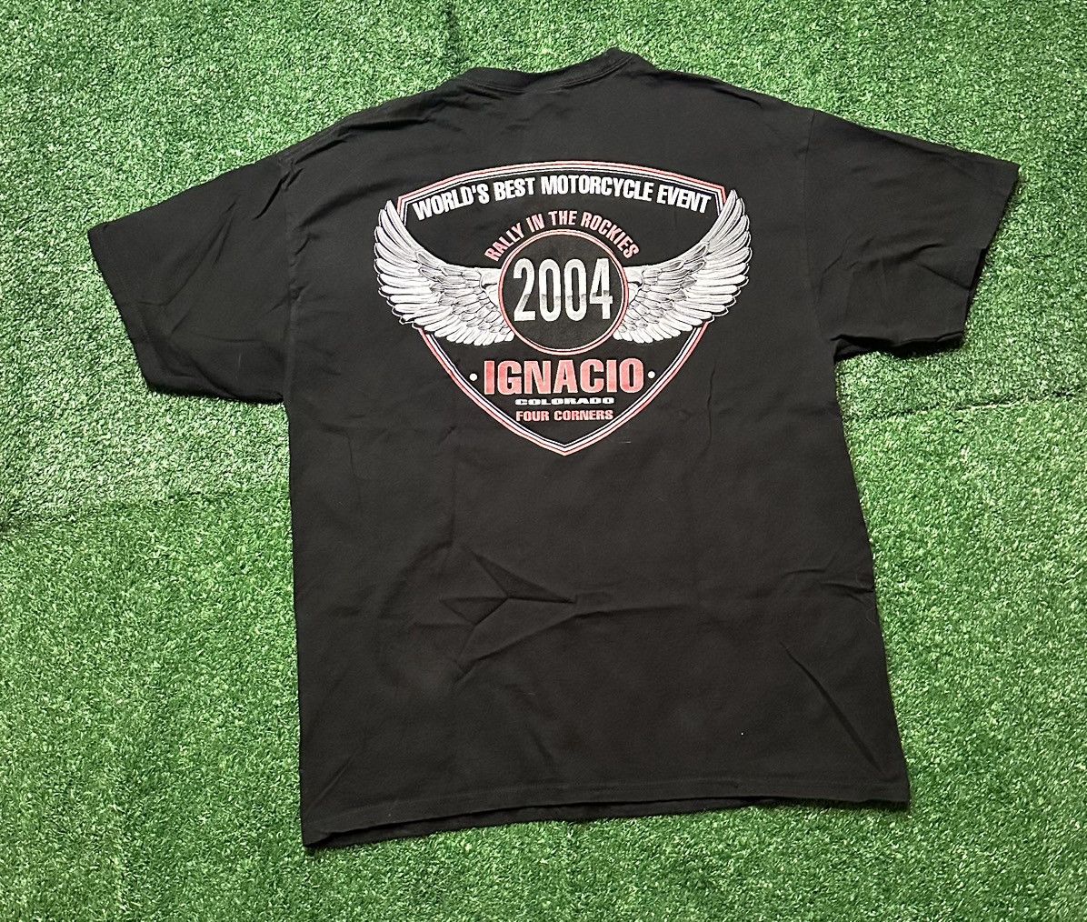 Hanes Vintage 2004 Rally in the Rockies Motorcycle Biker Shirt Size US L / EU 52-54 / 3 - 2 Thumbnail