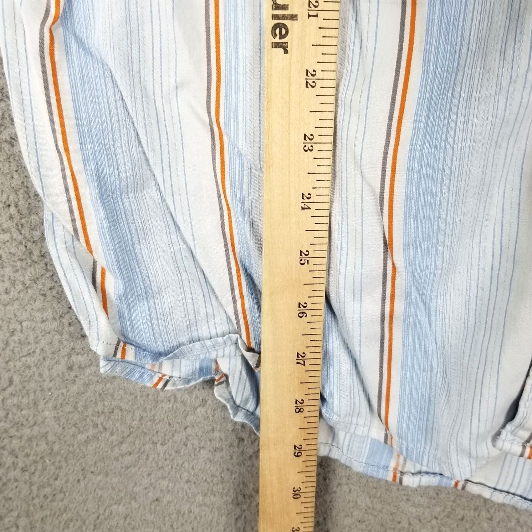 Tommy Bahama Tommy Bahama Genova Stripe Ocean Deep Long Sleeve Shirt Men XL Multicolor Button-Down Collared Shirt Size US XL / EU 56 / 4 - 5 Thumbnail
