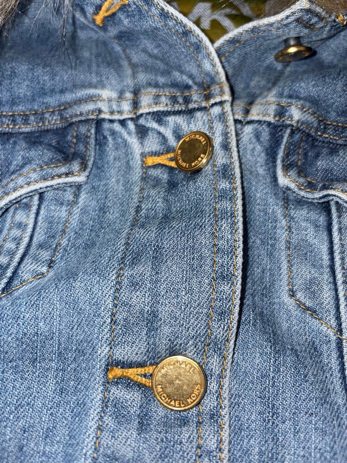 If Six Was Nine Vintage Y2k Michael Kors Denim Jean Jacket Fur Collar west Size XS / US 0-2 / IT 36-38 - 4 Thumbnail