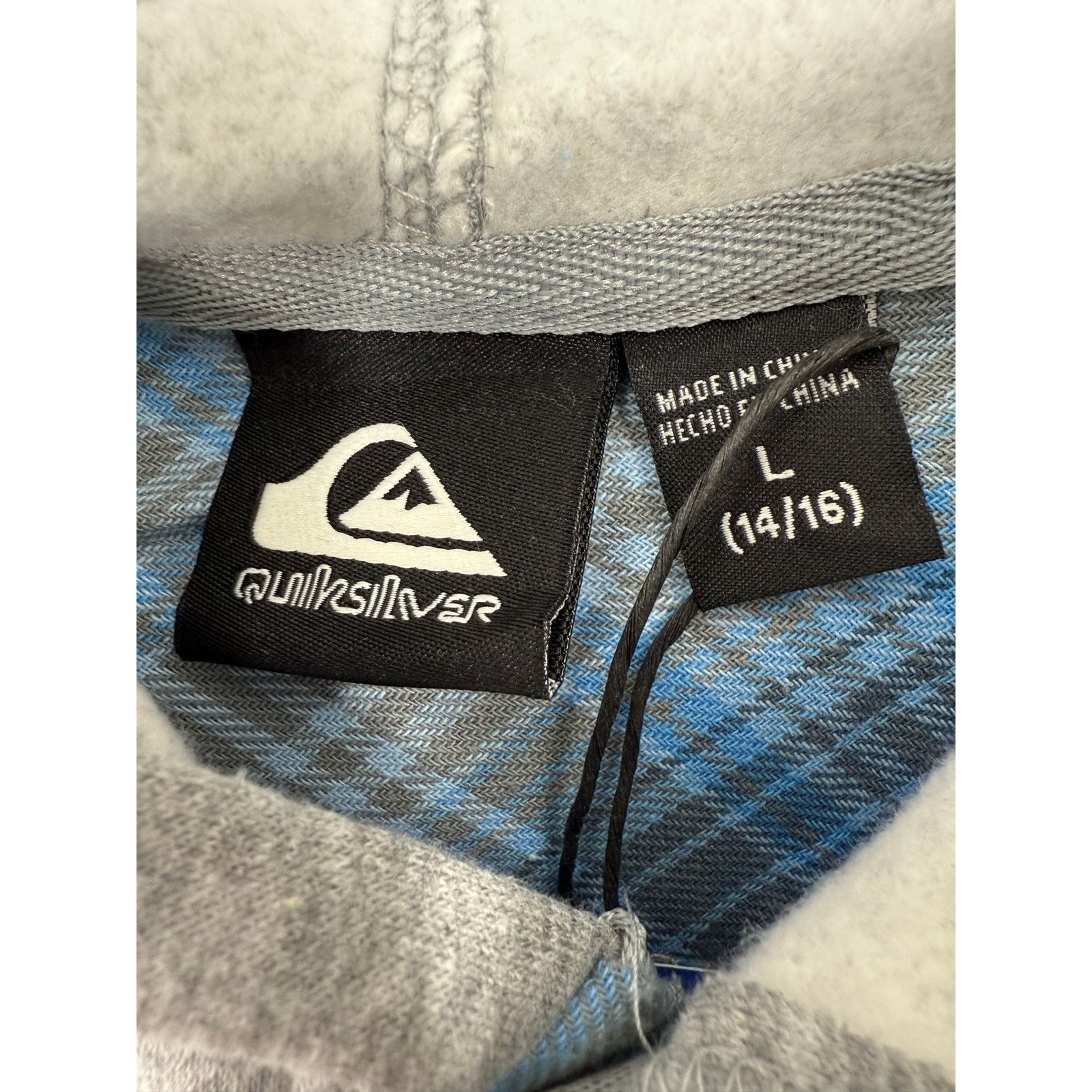 Other NEW Quiksilver Boys Lightweight Flannel Shirt Jacket Hoodie Size US L / EU 52-54 / 3 - 3 Thumbnail