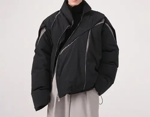 image of Men's Wear Winter New Korean Fashion in Black (Size Medium)