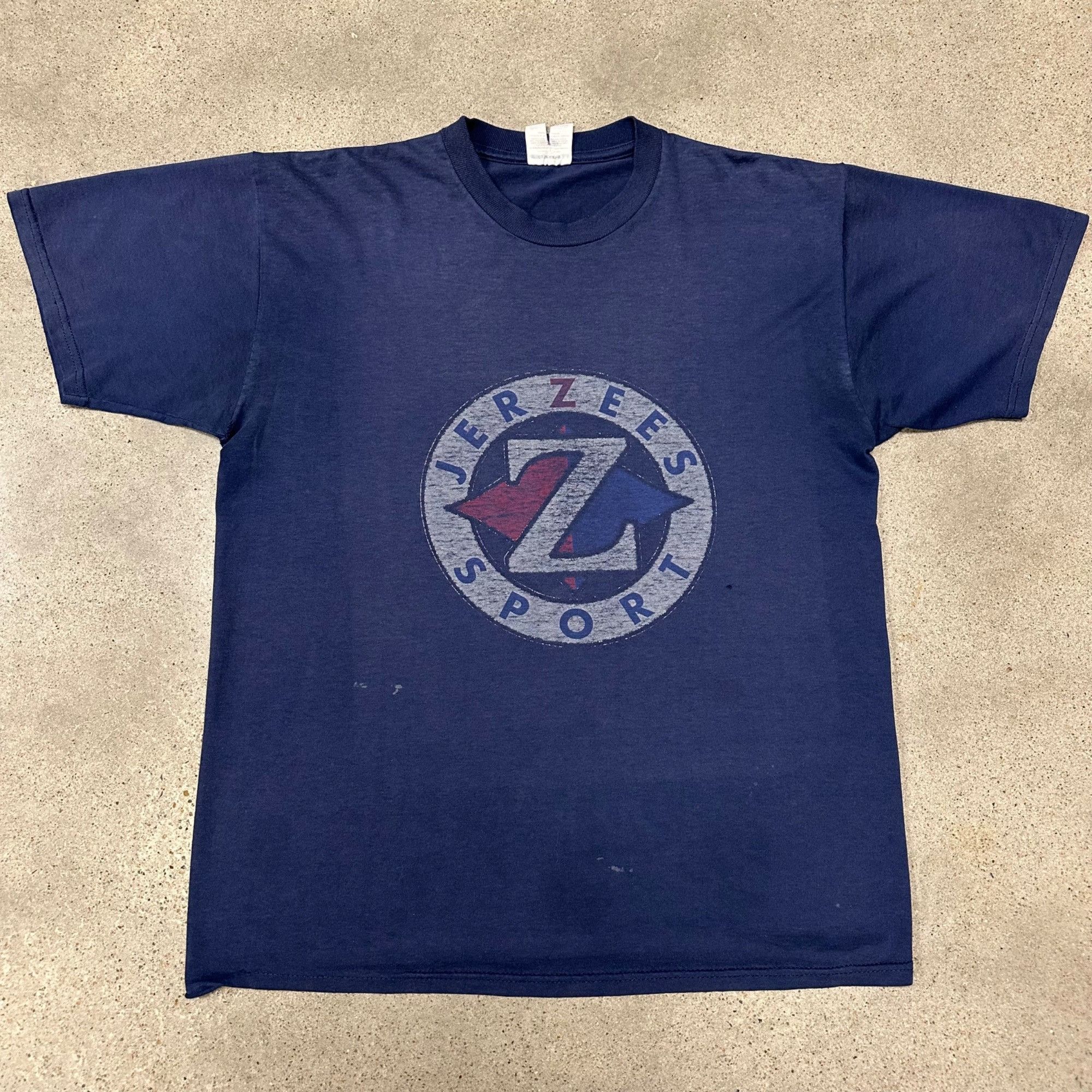 Vintage Vintage 90s Jerzees Sport Brand Logo Shirt Size US L / EU 52-54 / 3 - 1 Thumbnail