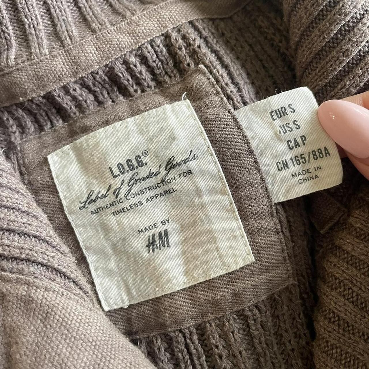 H&M 2000s brown button up cableknit cardigan Size S / US 4 / IT 40 - 7 Thumbnail