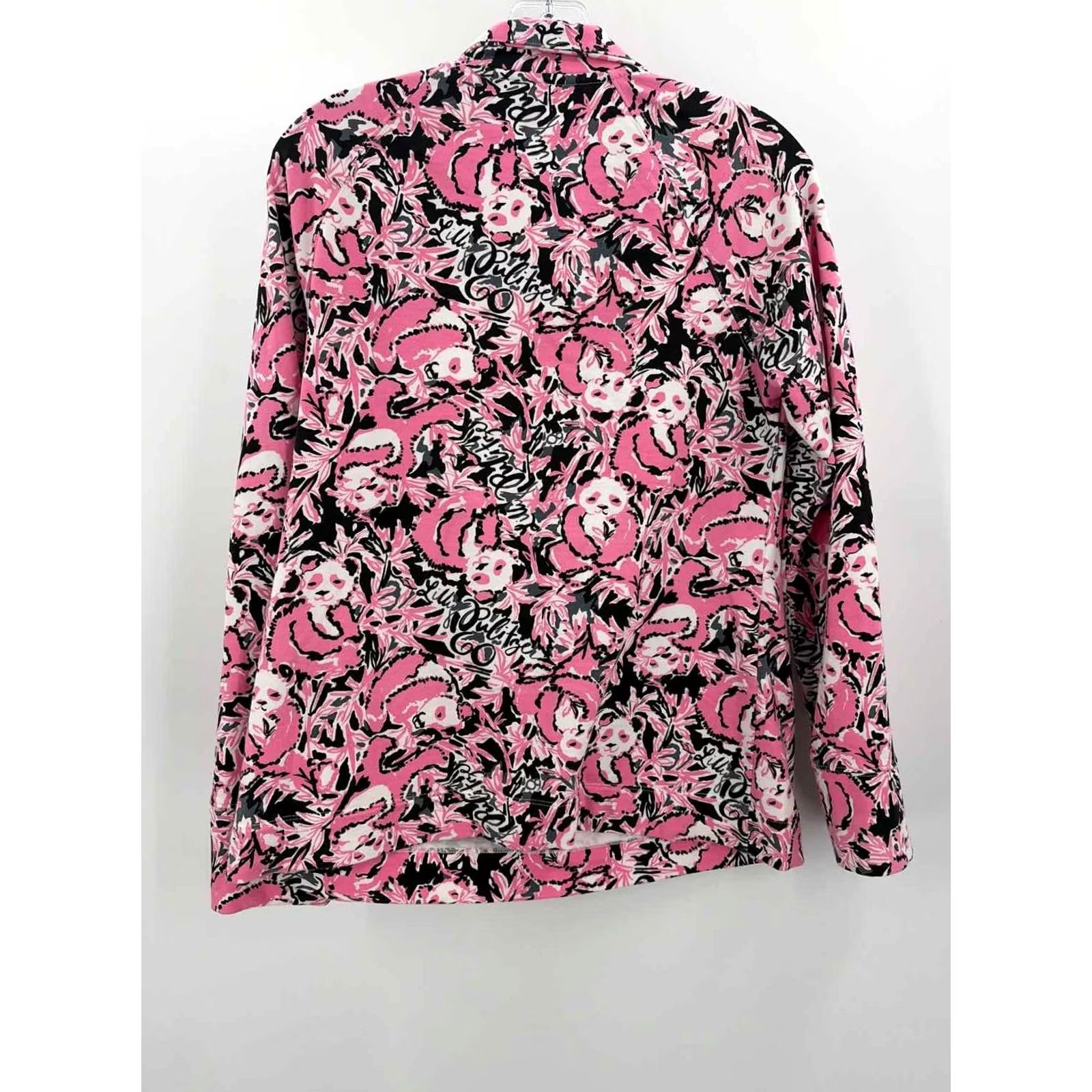 Lilly Pulitzer Lilly Pulitzer Pink Size Small Pandas Zip Front Sweatshirt Ladies Size S / US 4 / IT 40 - 3 Thumbnail