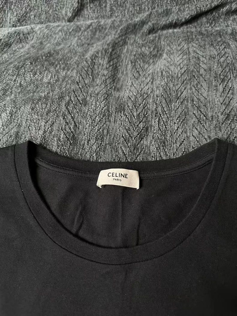 Celine Celine Black Logo Short Sleeve TShirt Size US M / EU 48-50 / 2 - 3 Thumbnail