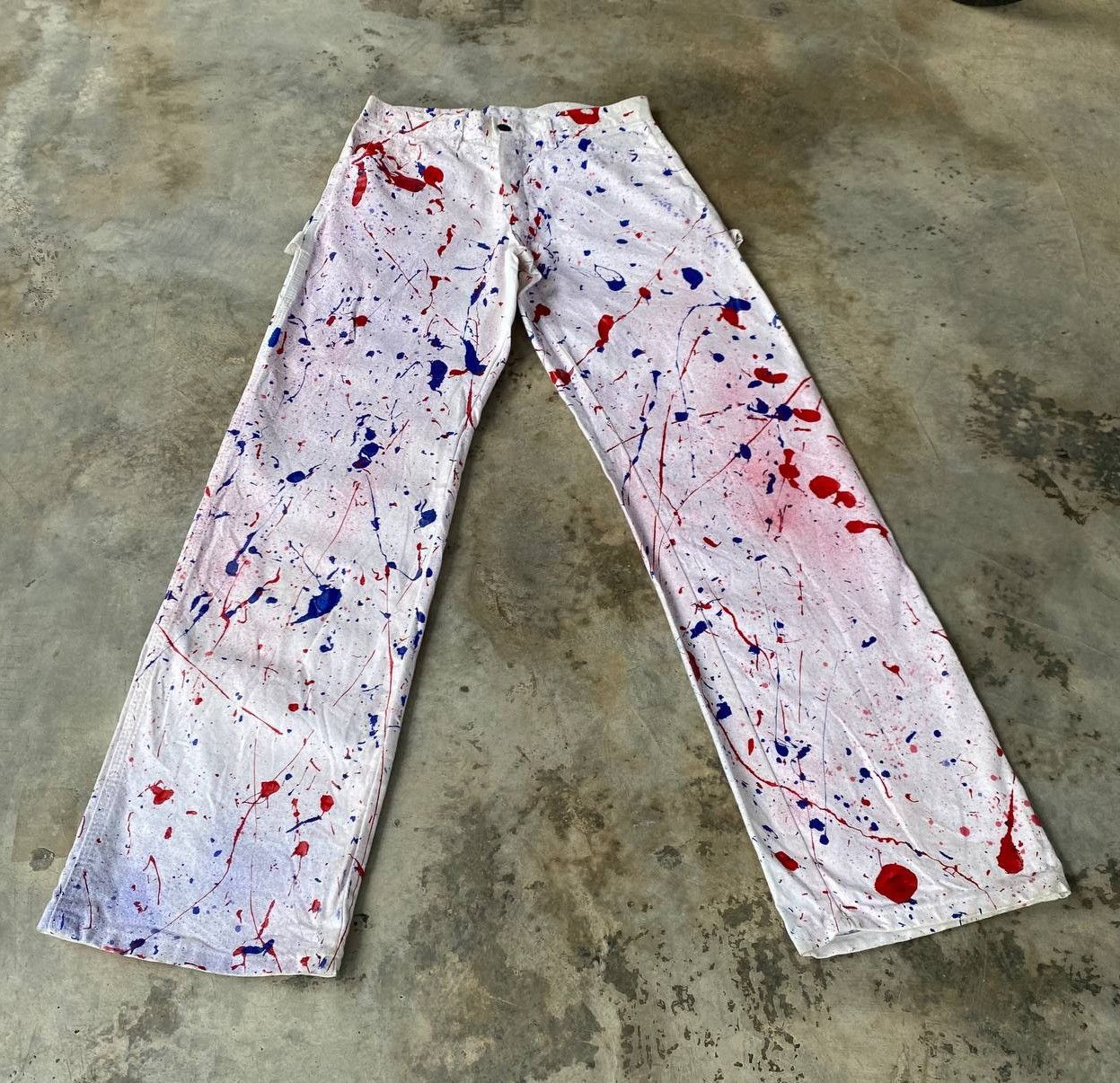 Vintage VINTAGE DICKIES CARPENTER REWORKED SPLATTER PAINT W28X32 Size US 28 / EU 44 - 6 Thumbnail