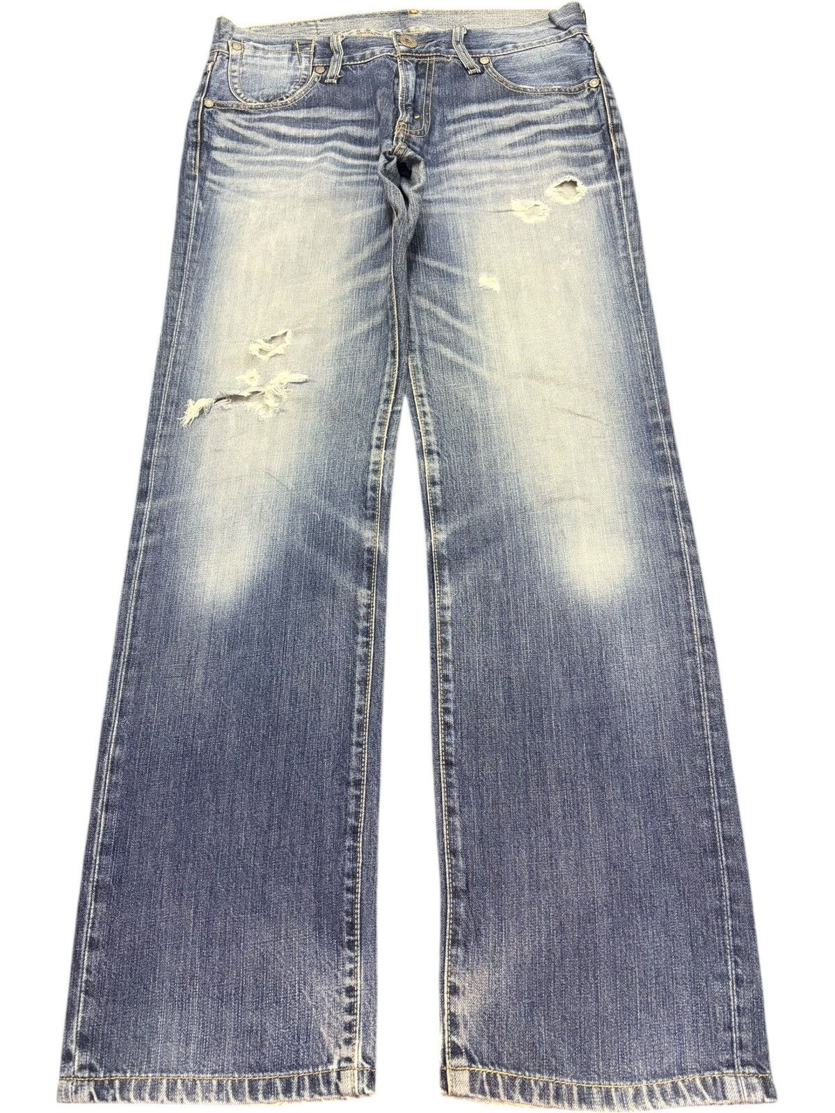 Levi's Vintage 90s Levis 502 Faded Wash Distressed Jeans Size 30" / US 8 / IT 44 - 1 Thumbnail