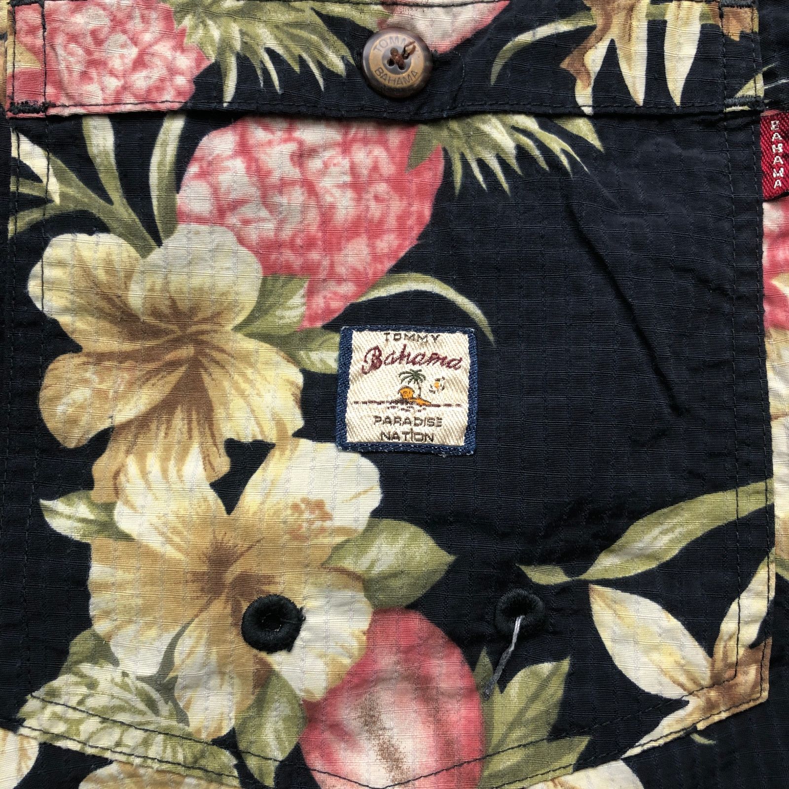 Tommy Bahama Tommy Bahama Swim Trunks Men's Large Black Green Pink Yellow Size US 42 / EU 58 - 5 Thumbnail