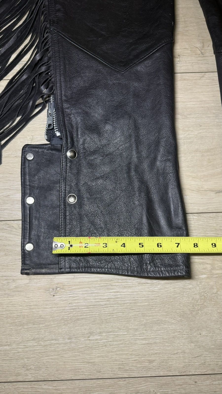 Harley Davidson Vintage 1990s Harley Davidson Black Leather Chaps Size 30" / US 8 / IT 44 - 9 Thumbnail
