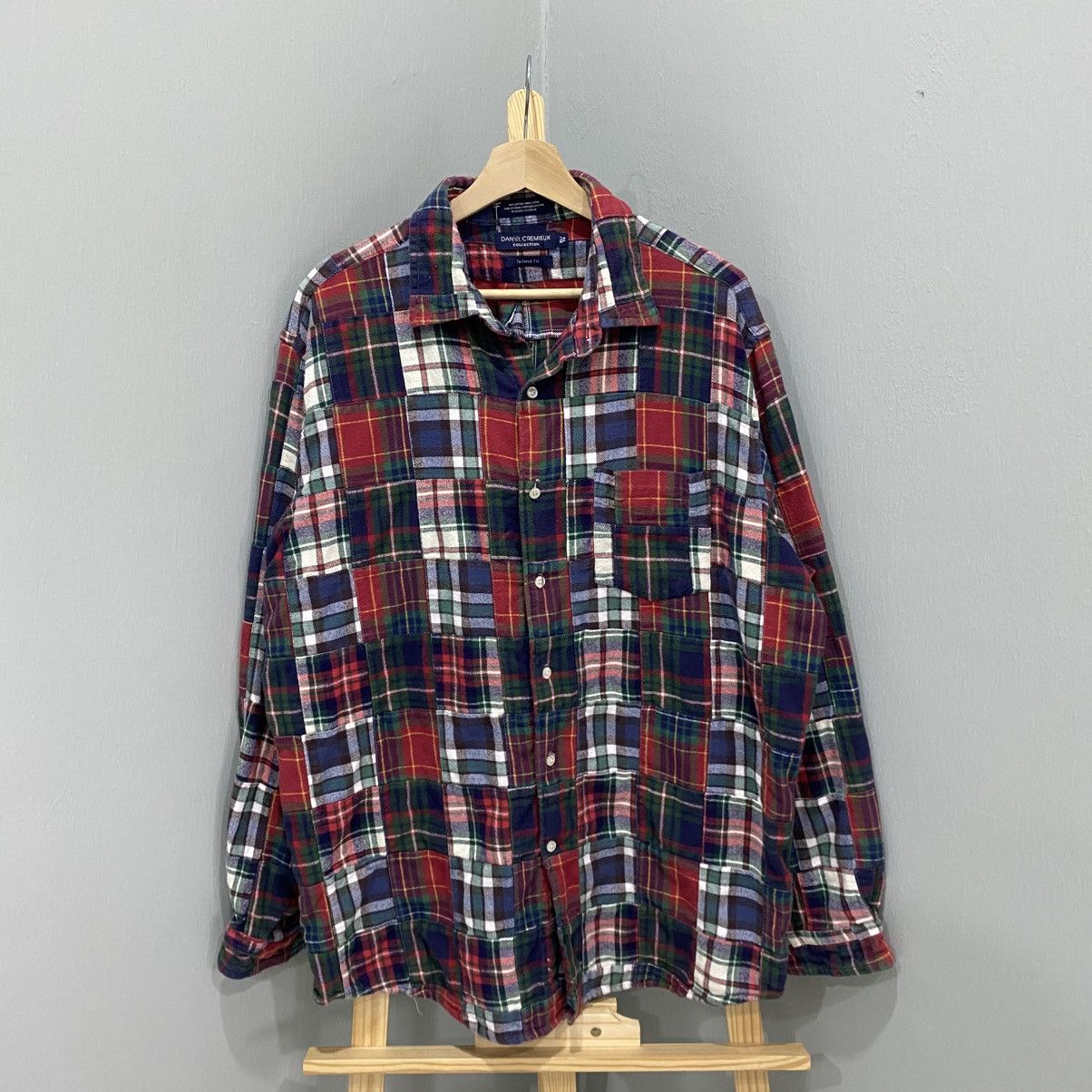 Daniel Cremieux Daniel Cremieux Vintage Patchwork Plaid Flannel Button Shirt Size US XL / EU 56 / 4 - 1 Thumbnail