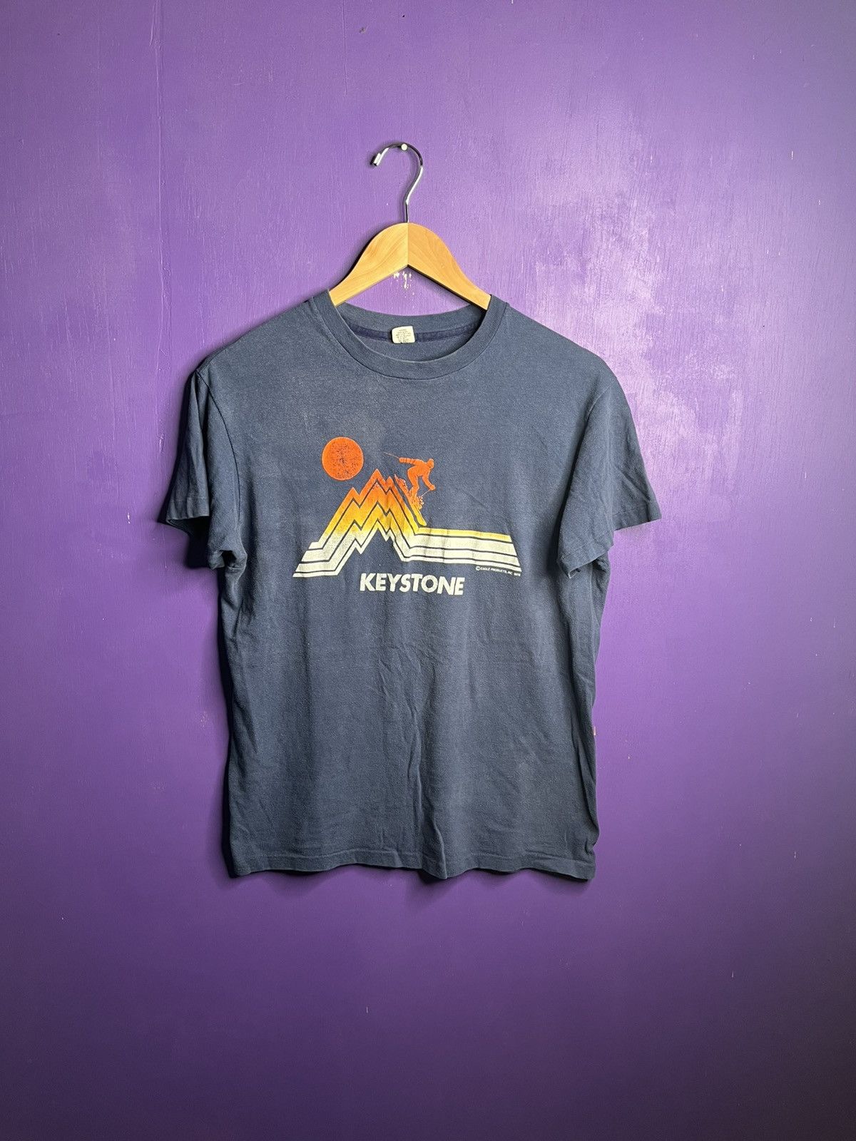 Vintage Vintage 1978 Keystone skiing faded t-shirt Size US M / EU 48-50 / 2 - 1 Thumbnail