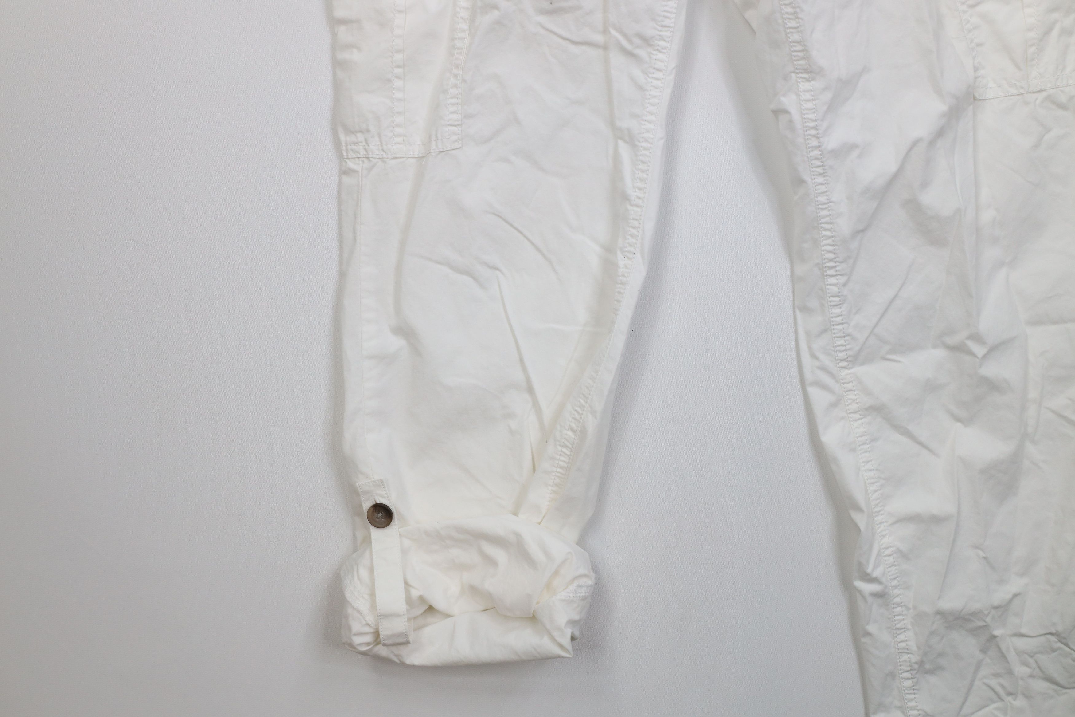 Lands' End Vintage Lands End Roll Cuff Cargo Pants White Cotton Size 32" / US 10 / IT 46 - 6 Thumbnail