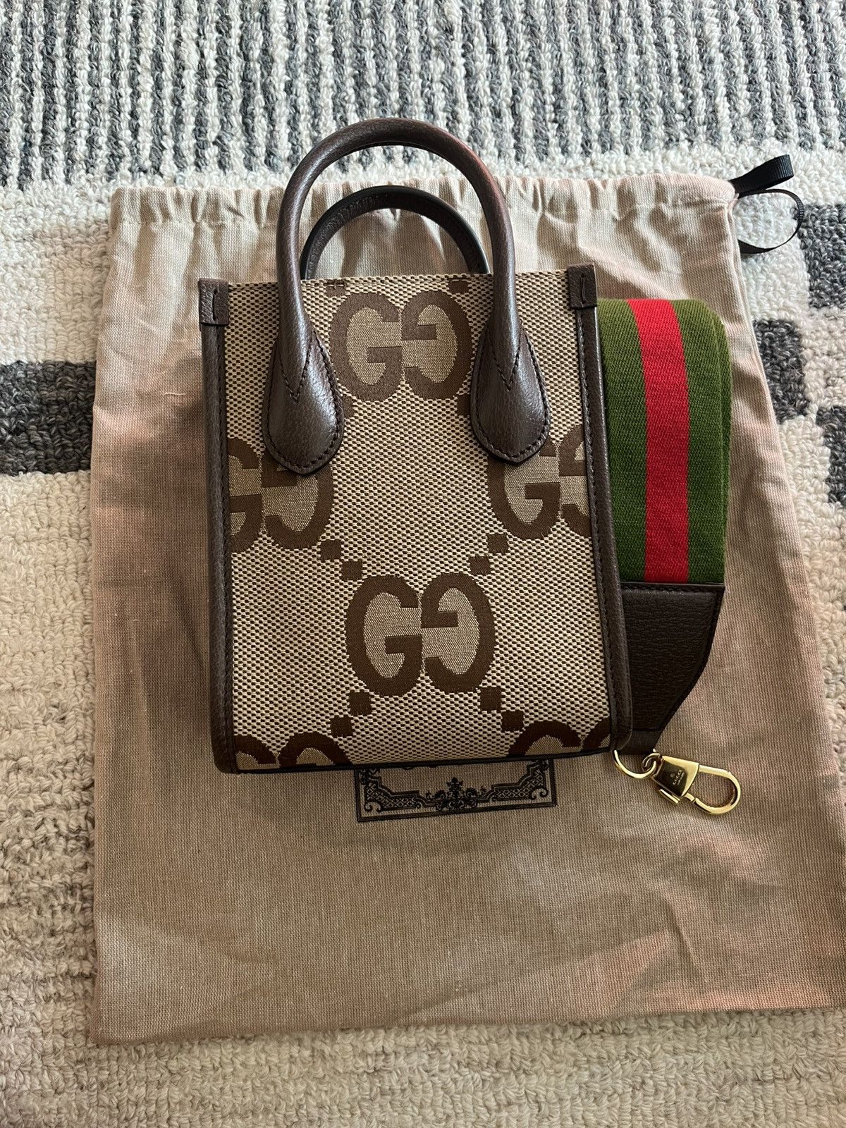 Gucci NWT Jumbo GG Tote Bag with Strap Size ONE SIZE - 1 Thumbnail