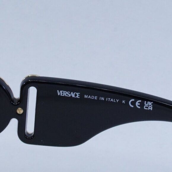 Versace Versace VE4391 GB1/7 Sunglasses Black Shield Frame, Orange Size ONE SIZE - 7 Thumbnail