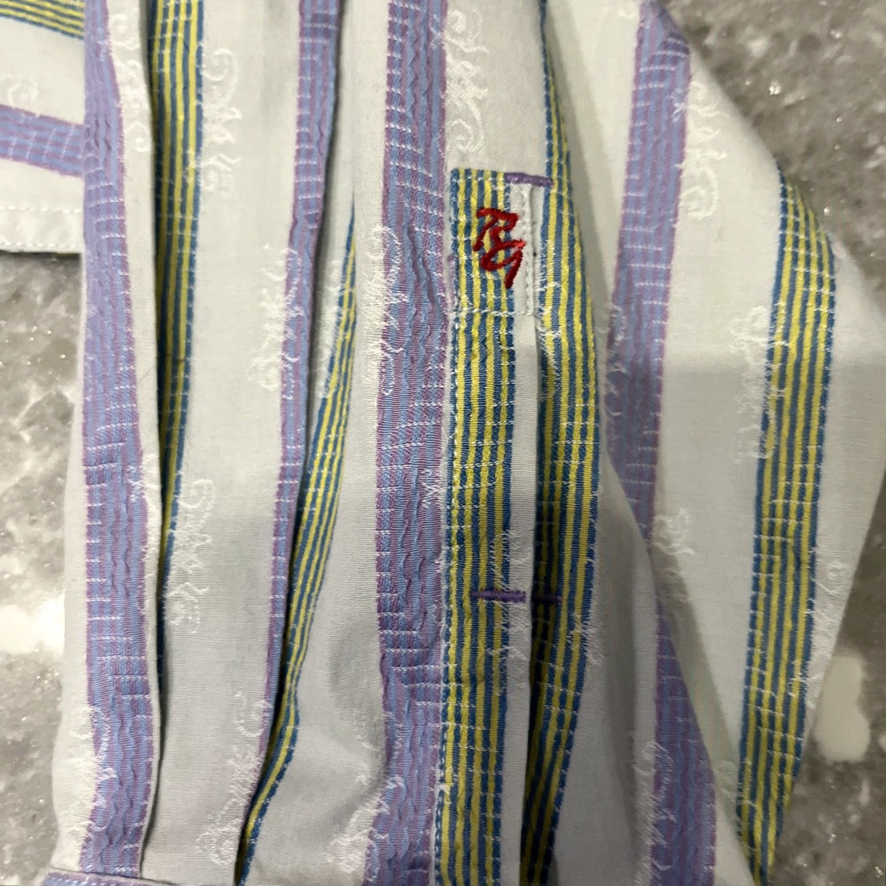 Robert Graham Robert Graham Zen Shirt Mens XL Light Purple Stripe Long Sleeve Button Front Size US XL / EU 56 / 4 - 2 Thumbnail