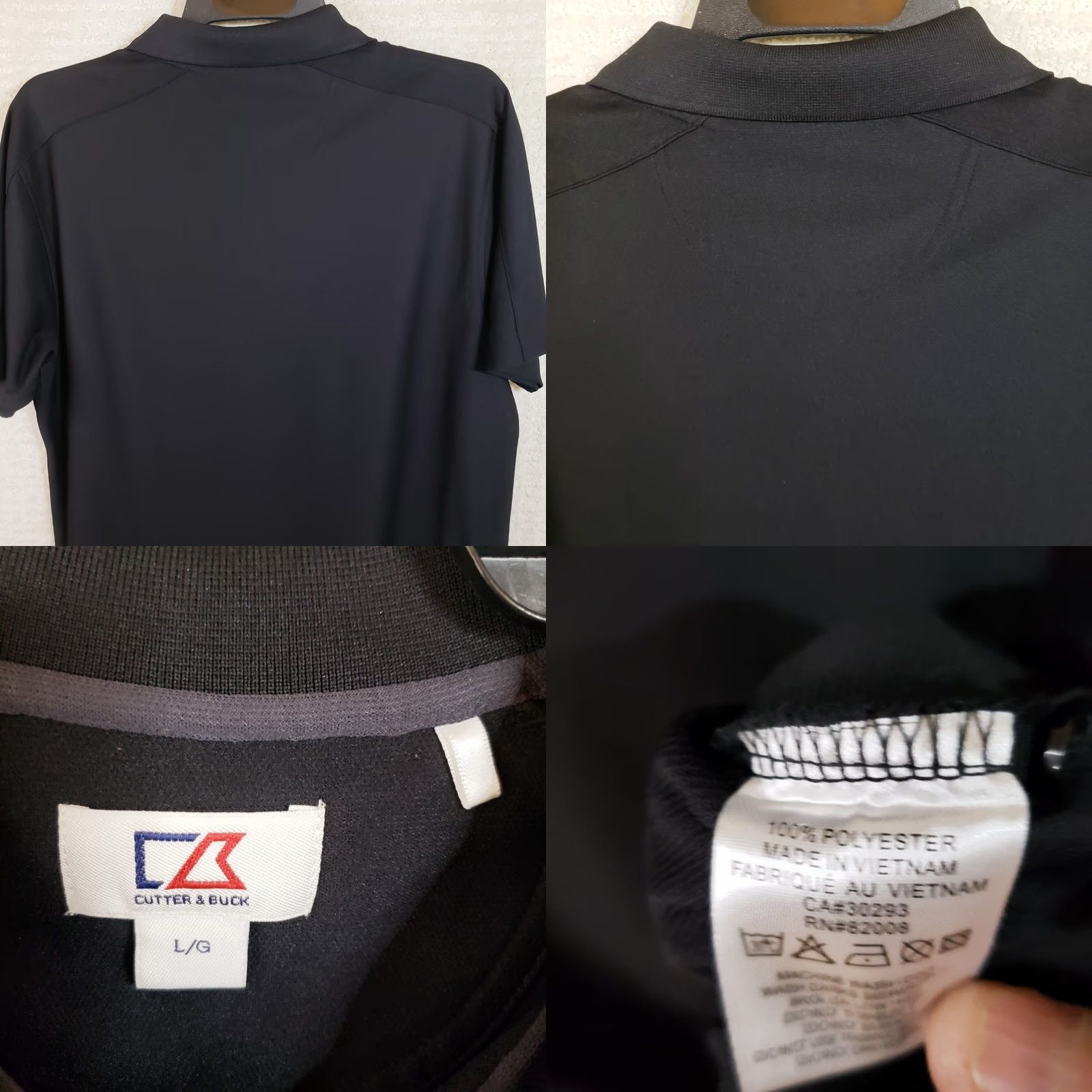 Cutter & Buck Cutter And Buck Polo Shirt Mens Large Black Old St. Andrews Logo Short Sleeve Golf Shirt Size US L / EU 52-54 / 3 - 8 Thumbnail
