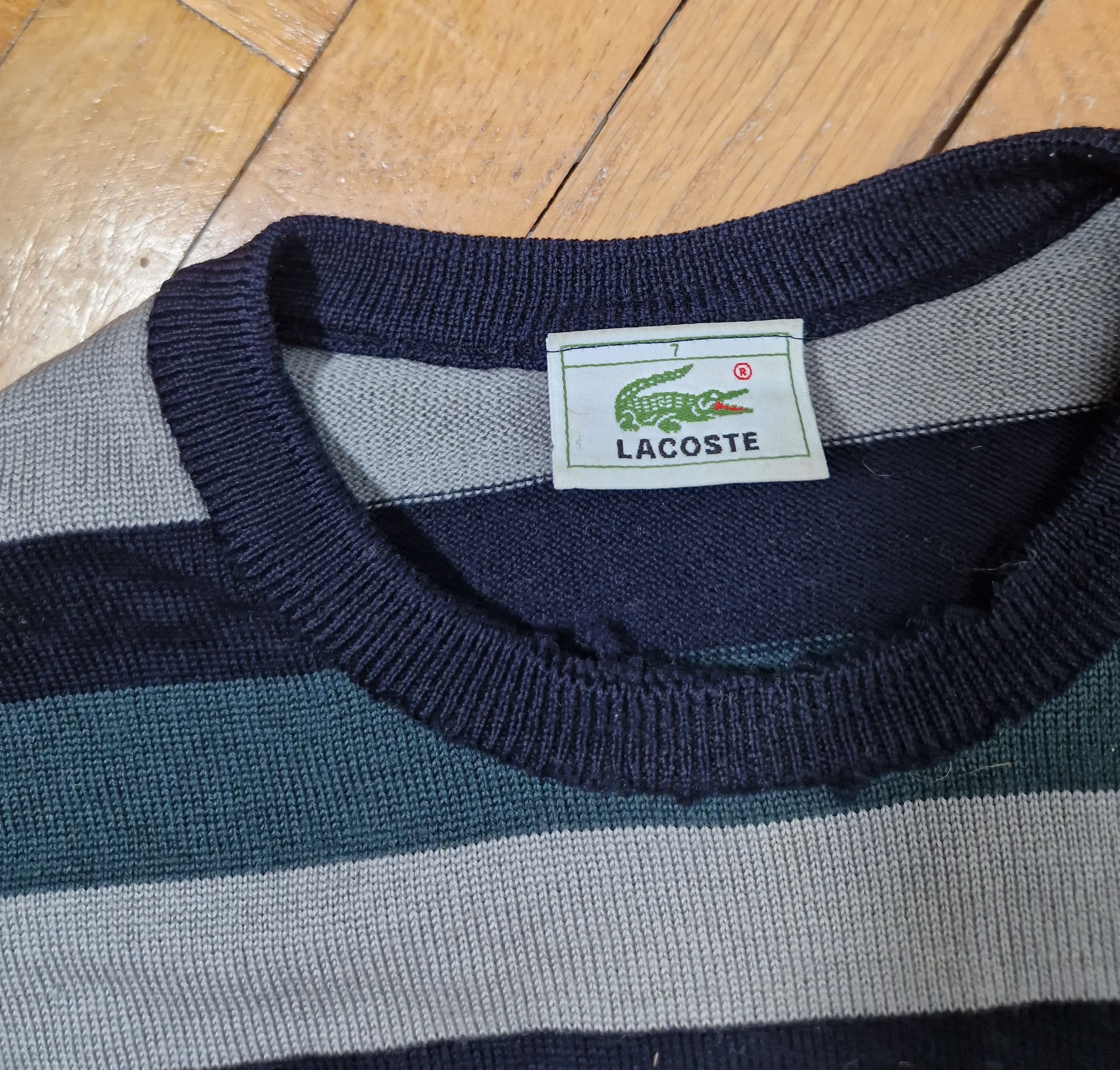 Lacoste Lacoste vintage stripped made on France wool sweater Size US XL / EU 56 / 4 - 5 Thumbnail
