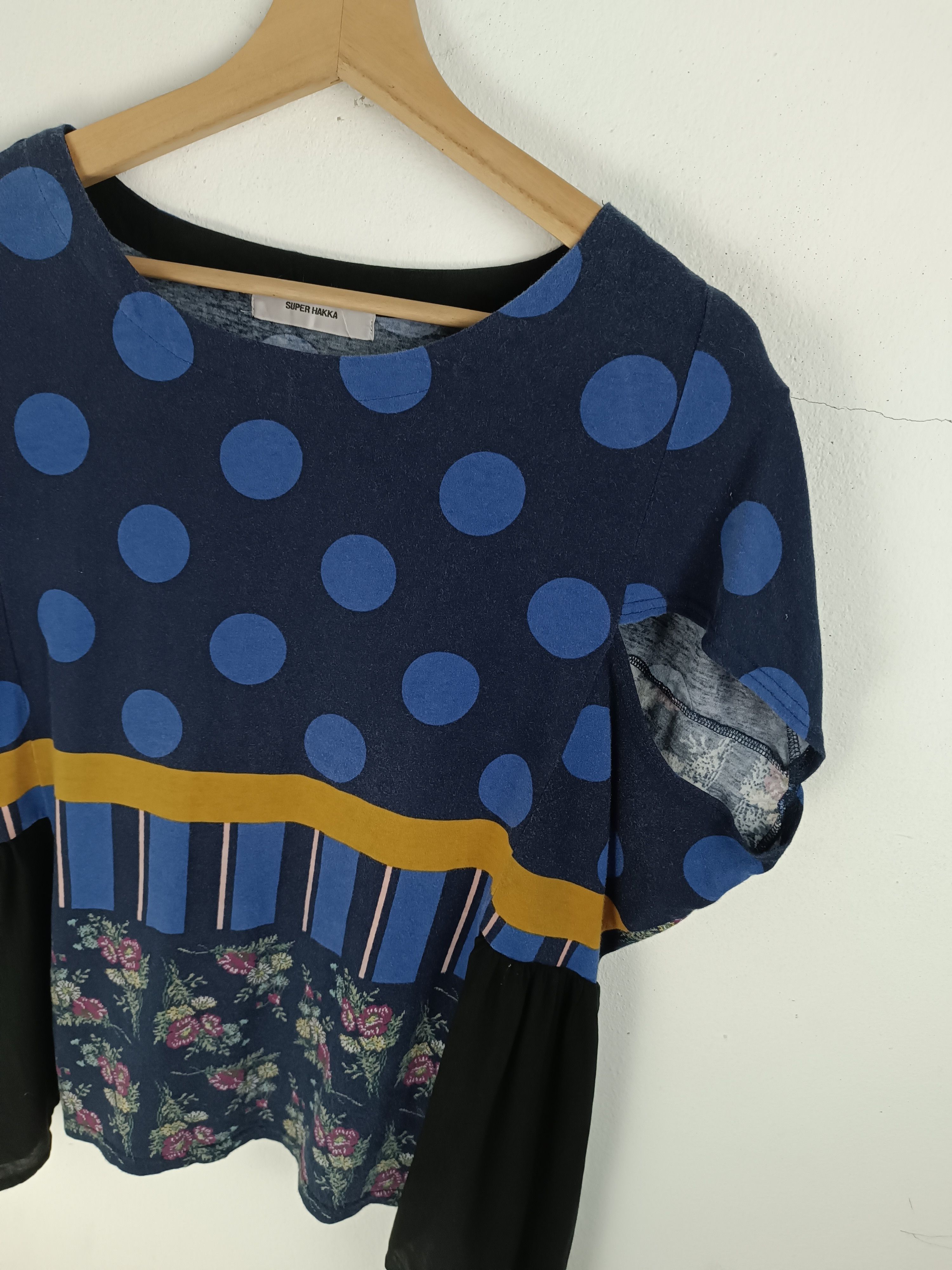 Vintage VINTAGE SUPER HAKKA POLKADOT CUTE INDIE SHIBORI TOP Size L / US 10 / IT 46 - 8 Thumbnail