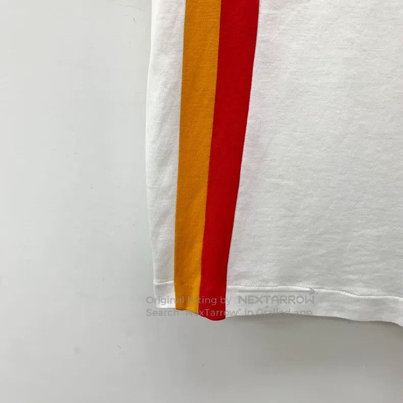 Louis Vuitton Louis Vuitton White striped embroidered cotton crewneck sh Size US S / EU 44-46 / 1 - 5 Thumbnail