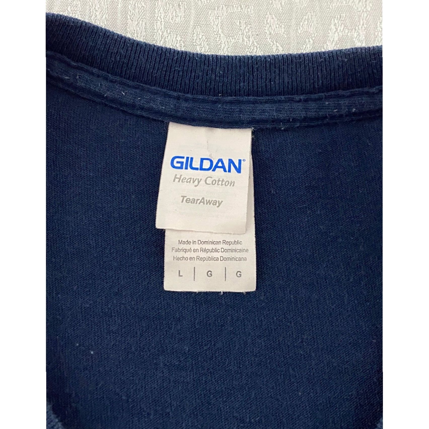 Gildan Gildan Heavy Cotton T Shirt Mens L Navy Blue Graphic San Antonio Texas City Logo Crew Neck Short Sleeve Cotton Jersey Size US L / EU 52-54 / 3 - 4 Thumbnail