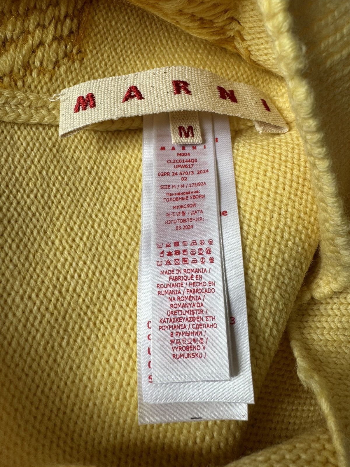 Marni Marni Mohair Beanie Yellow Size ONE SIZE - 5 Thumbnail