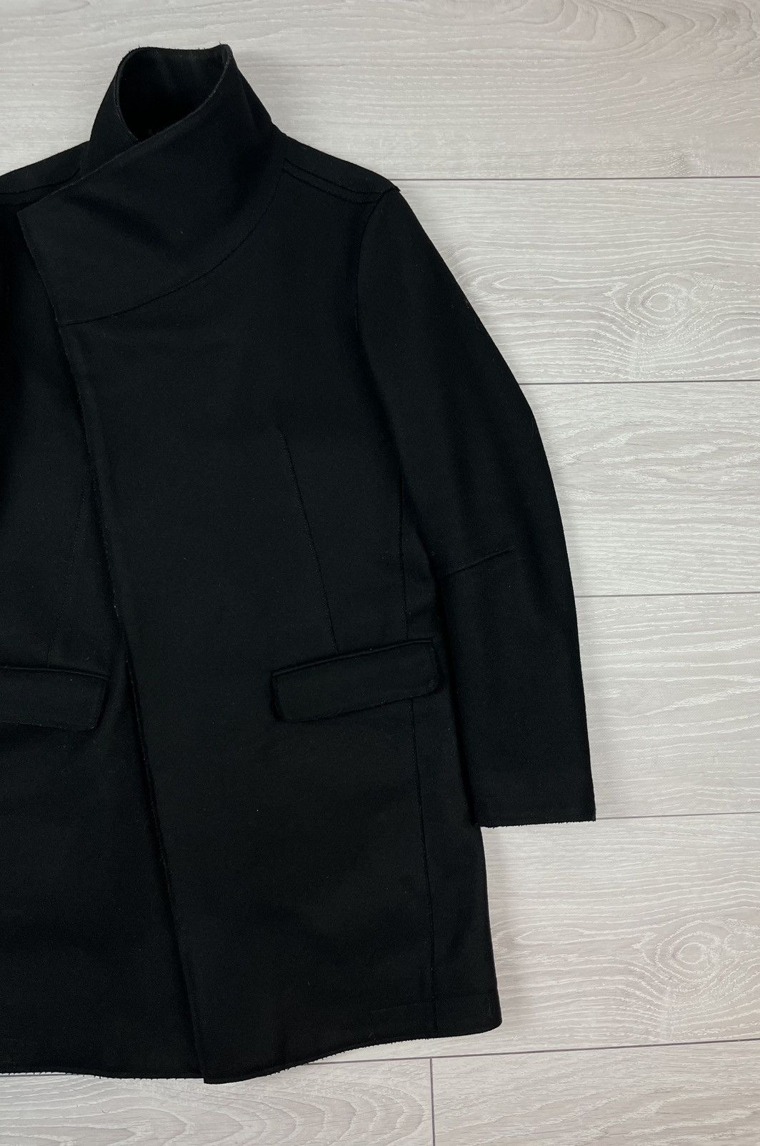 Allsaints Allsaints Thirty Six Black Wool Avante Garde Coat Jacket Size M / US 6-8 / IT 42-44 - 2 Thumbnail