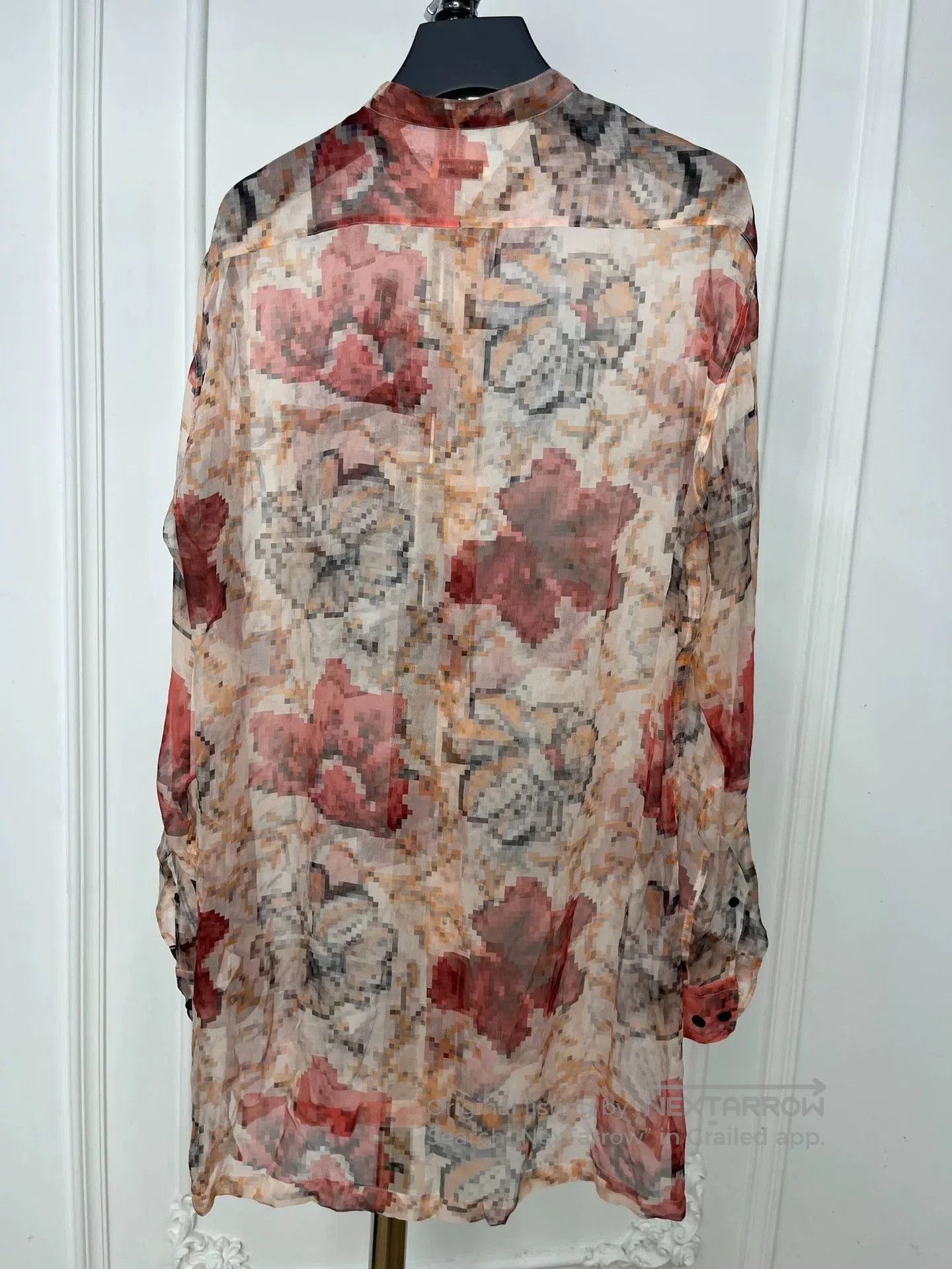 Dries Van Noten mosaic hibiscus print blouse. Size L / US 10 / IT 46 - 2 Thumbnail