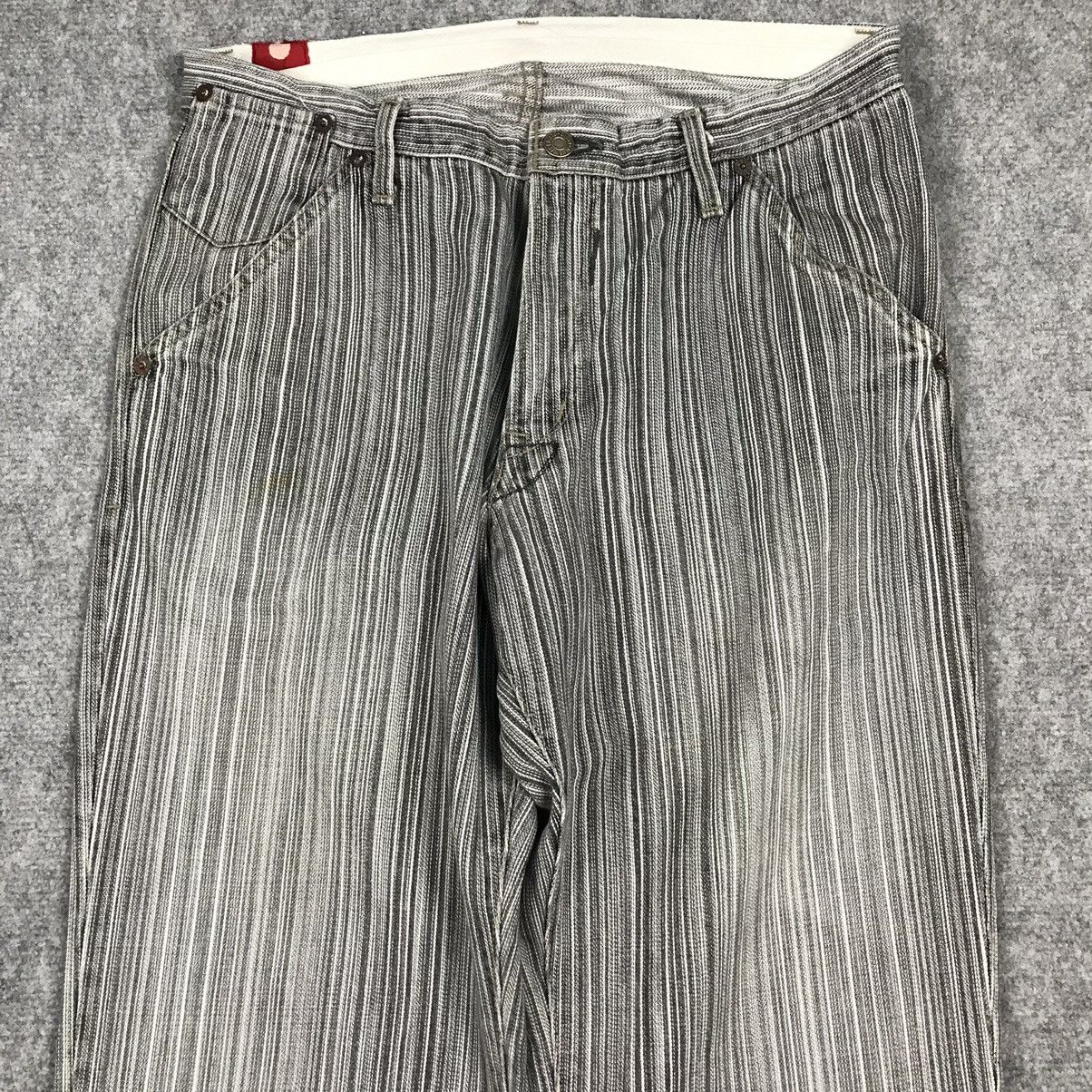 14th Addiction × If Six Was Nine × Japanese Brand BLUE WAY STRIPED STYLE JAPAN BAGGY DENIM PANTS Size US 30 / EU 46 - 6 Thumbnail