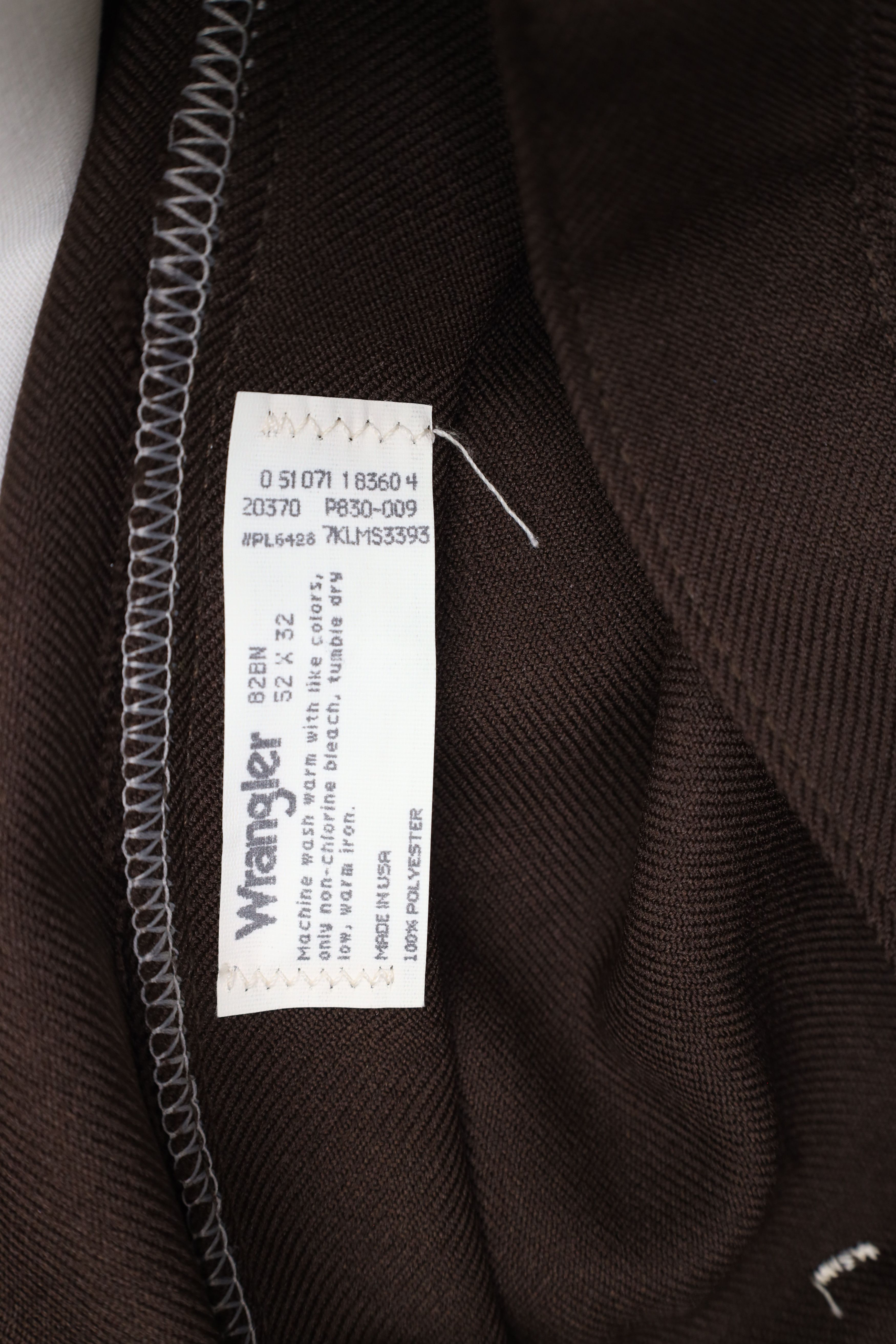 Vintage × Wrangler Deadstock Vintage 90s Wrangler Knit Wide Leg Pants Brown USA Size US 44 / EU 60 - 7 Thumbnail