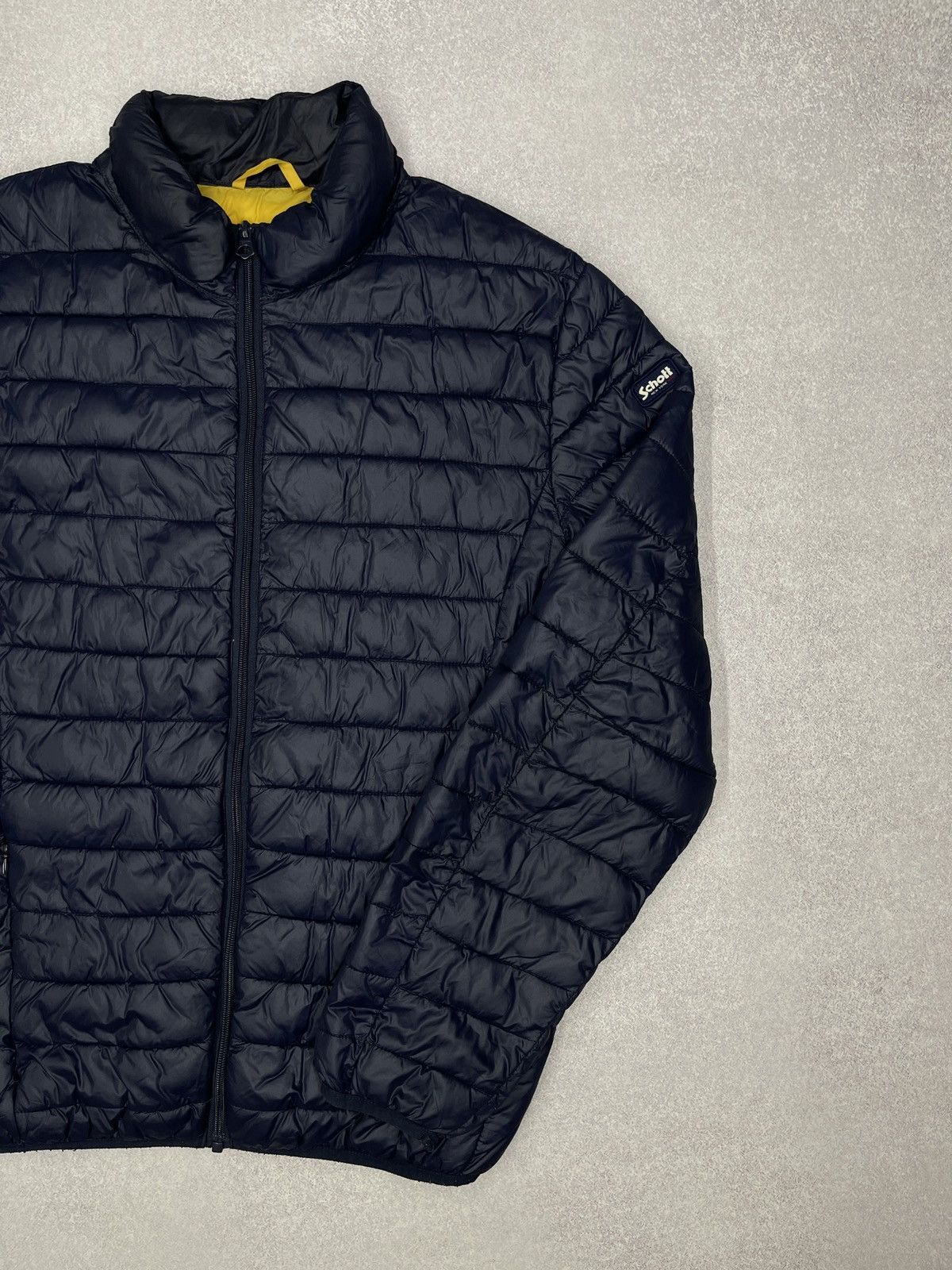 Schott Mens Schott NYC Micro Puffer Jacket Navy Y2K Size XL Size US XL / EU 56 / 4 - 3 Thumbnail